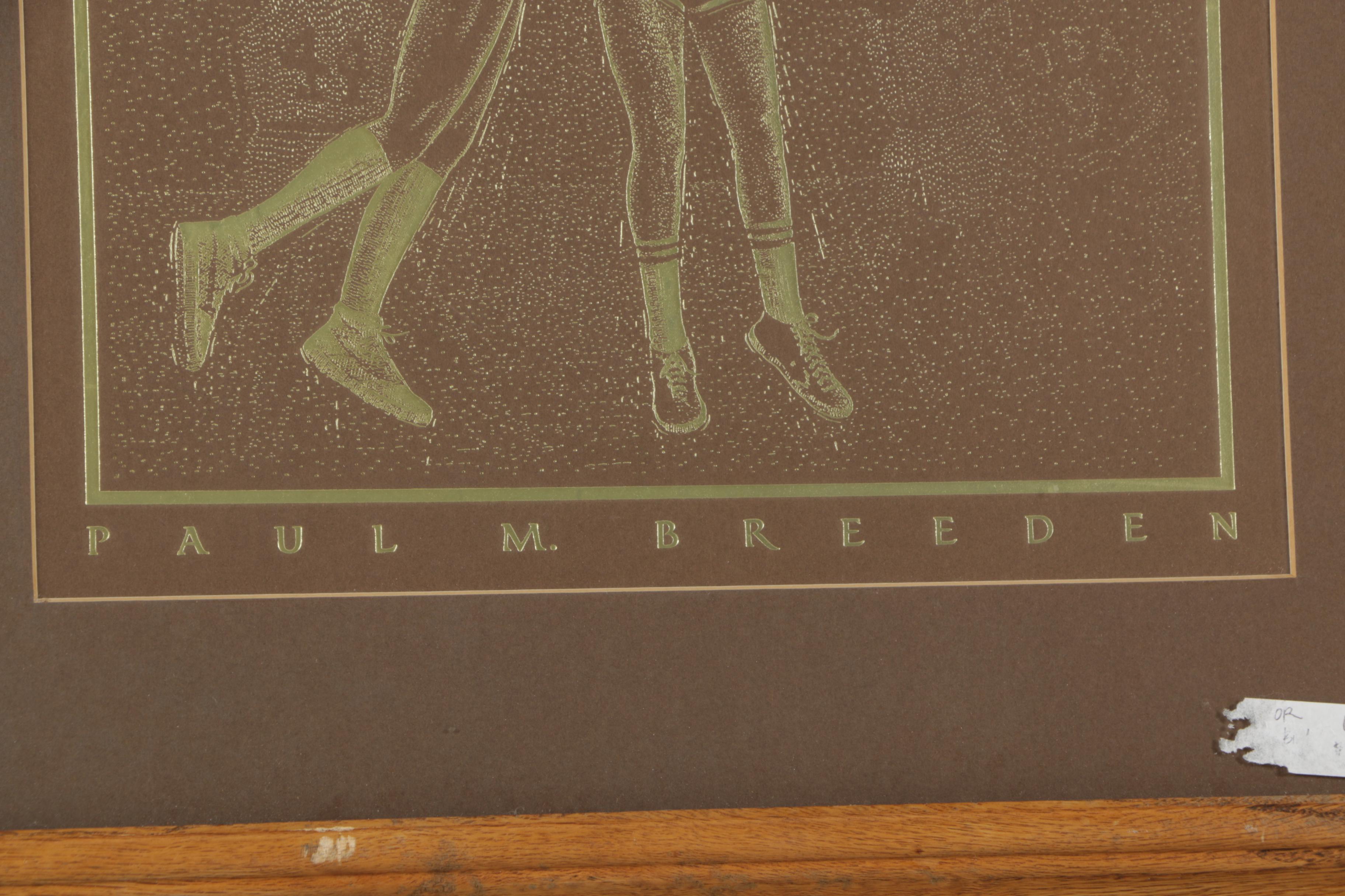 Paul M. Breeden Metal Foil Etchings "L.A. Games 1984"