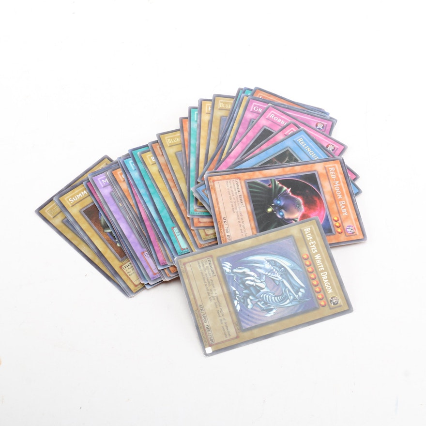 Yu-Gi-Oh Trading Cards Including "Blue-Eyes White Dragon"