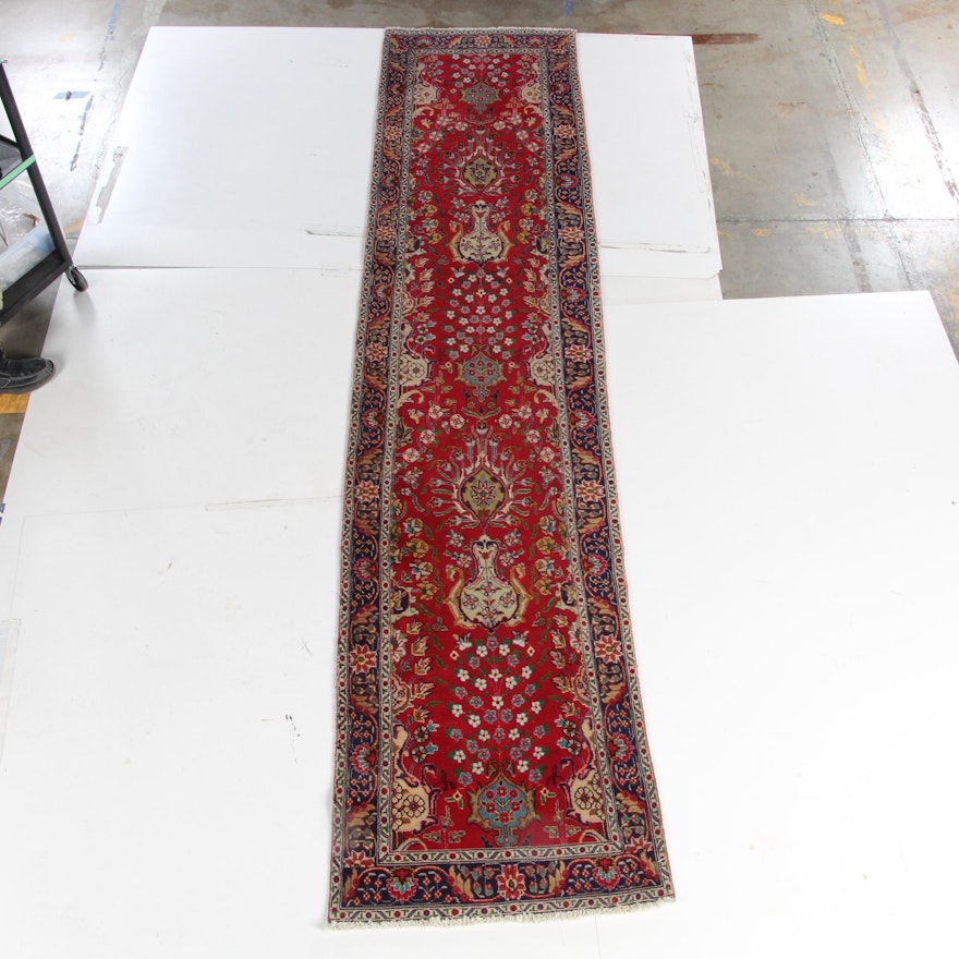 Hand-Knotted Persian Vase Carpet Runner