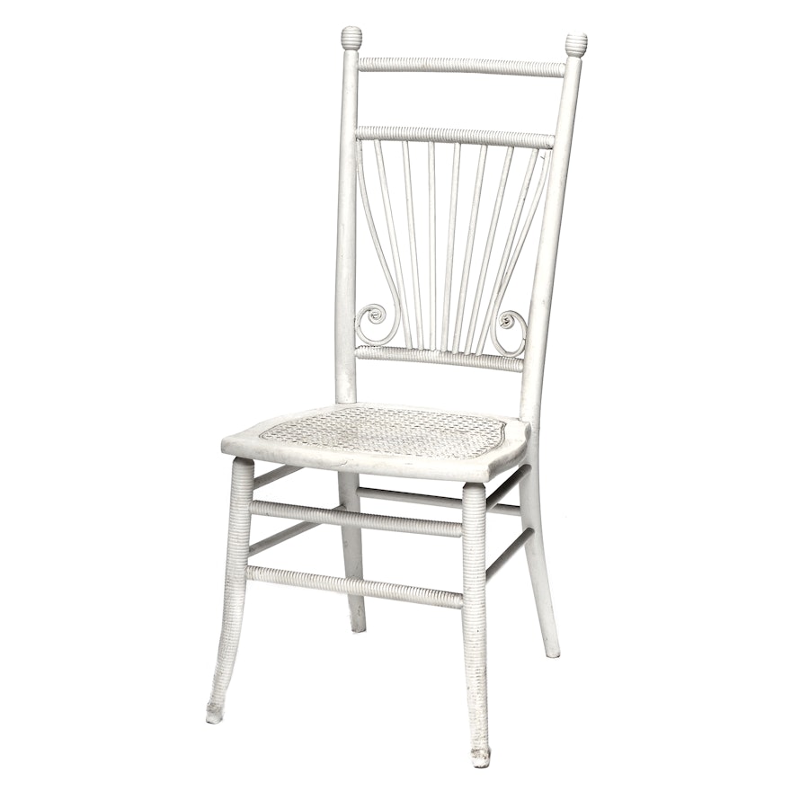 Victorian White Painted Side Chair