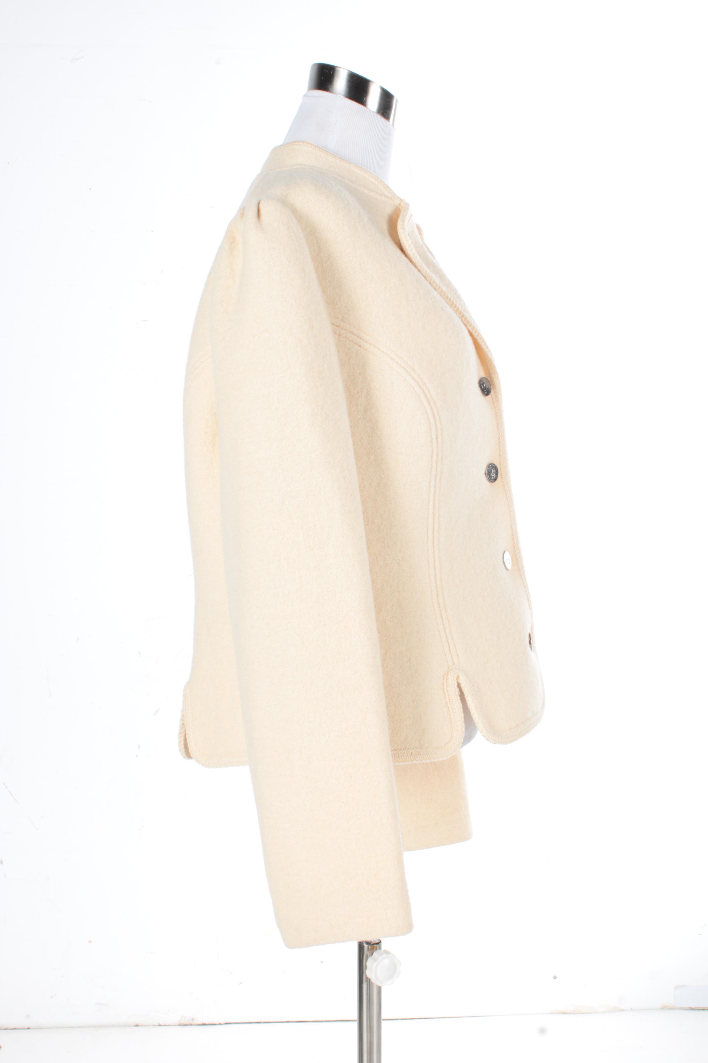 Women's Original Distler Trachten Cream Wool Jacket