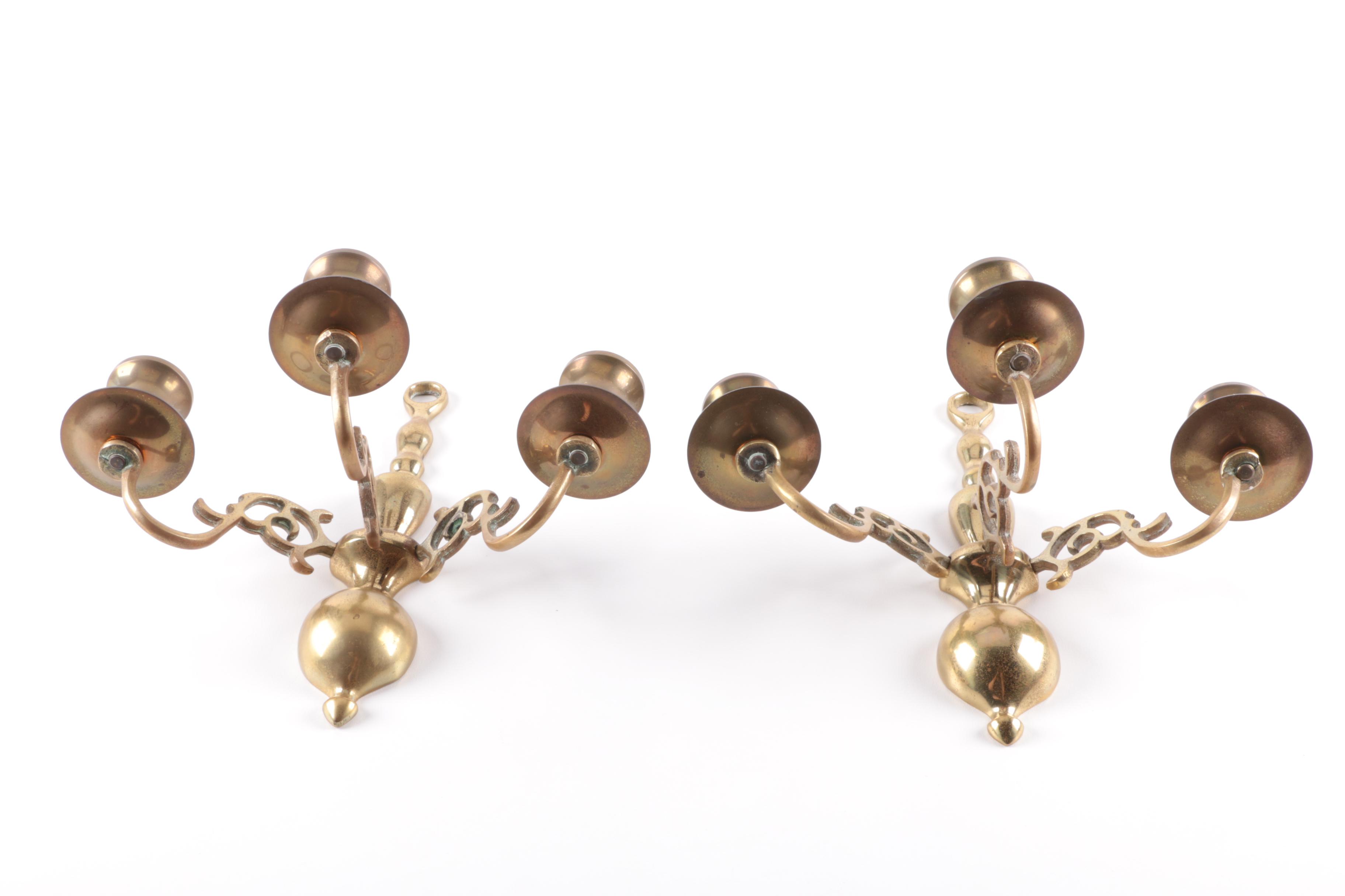 Vintage Brass and Metal Candlesticks including Push Up Style and Sconces