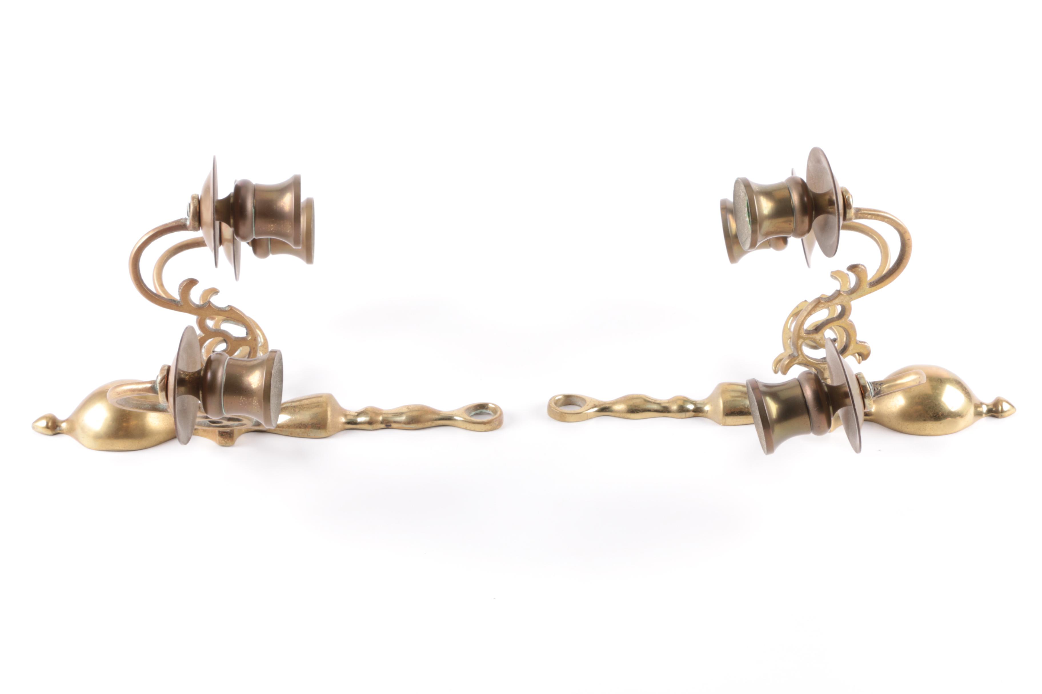 Vintage Brass and Metal Candlesticks including Push Up Style and Sconces