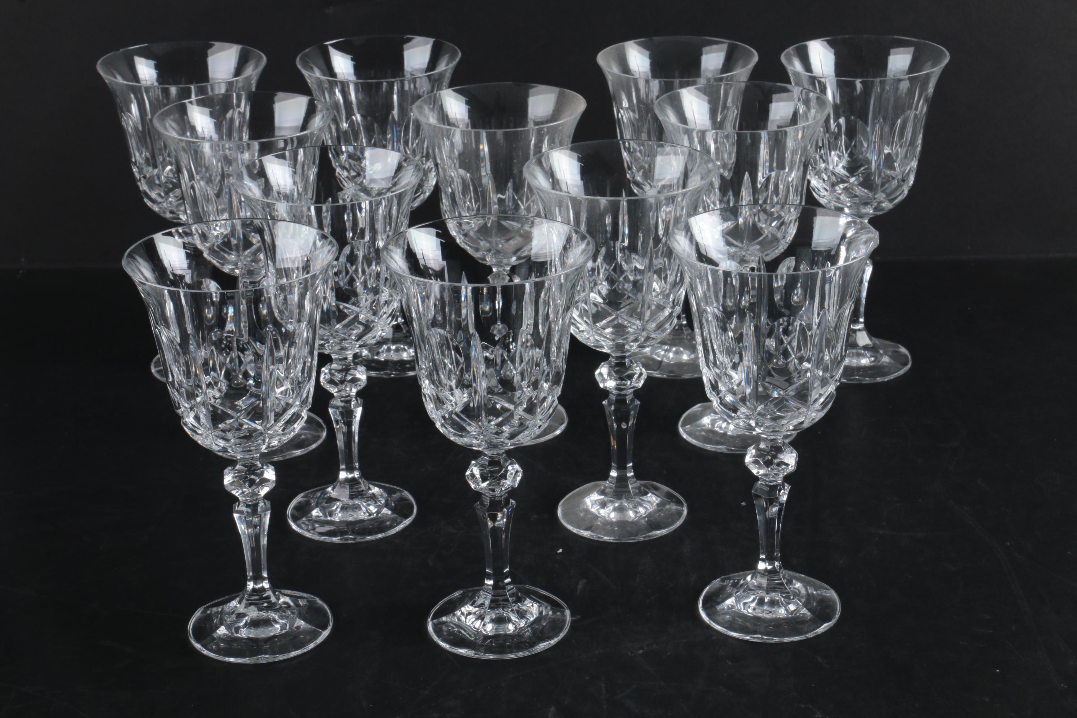 Collection of Bohemia Crystal Stemware