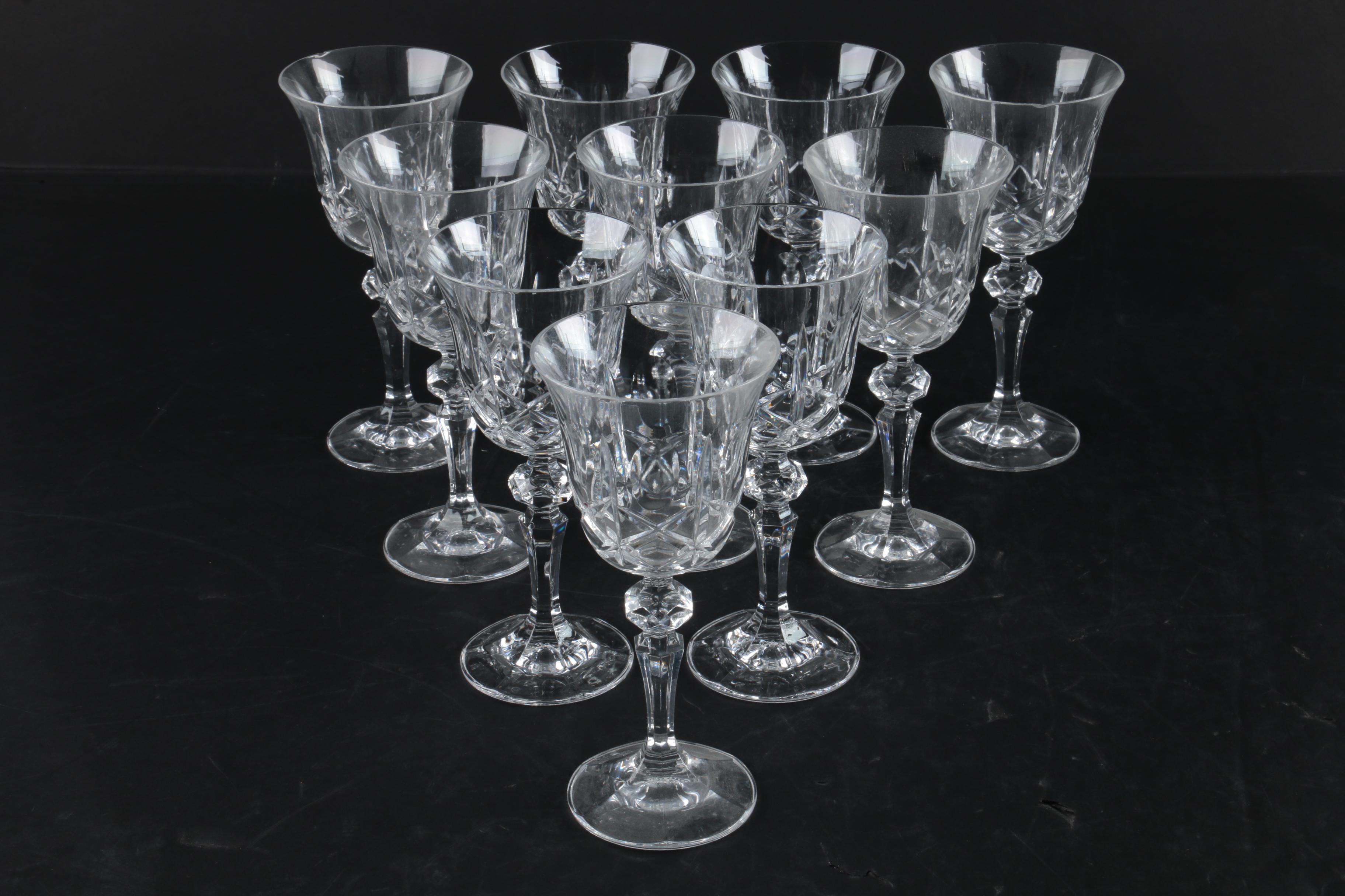 Collection of Bohemia Crystal Stemware