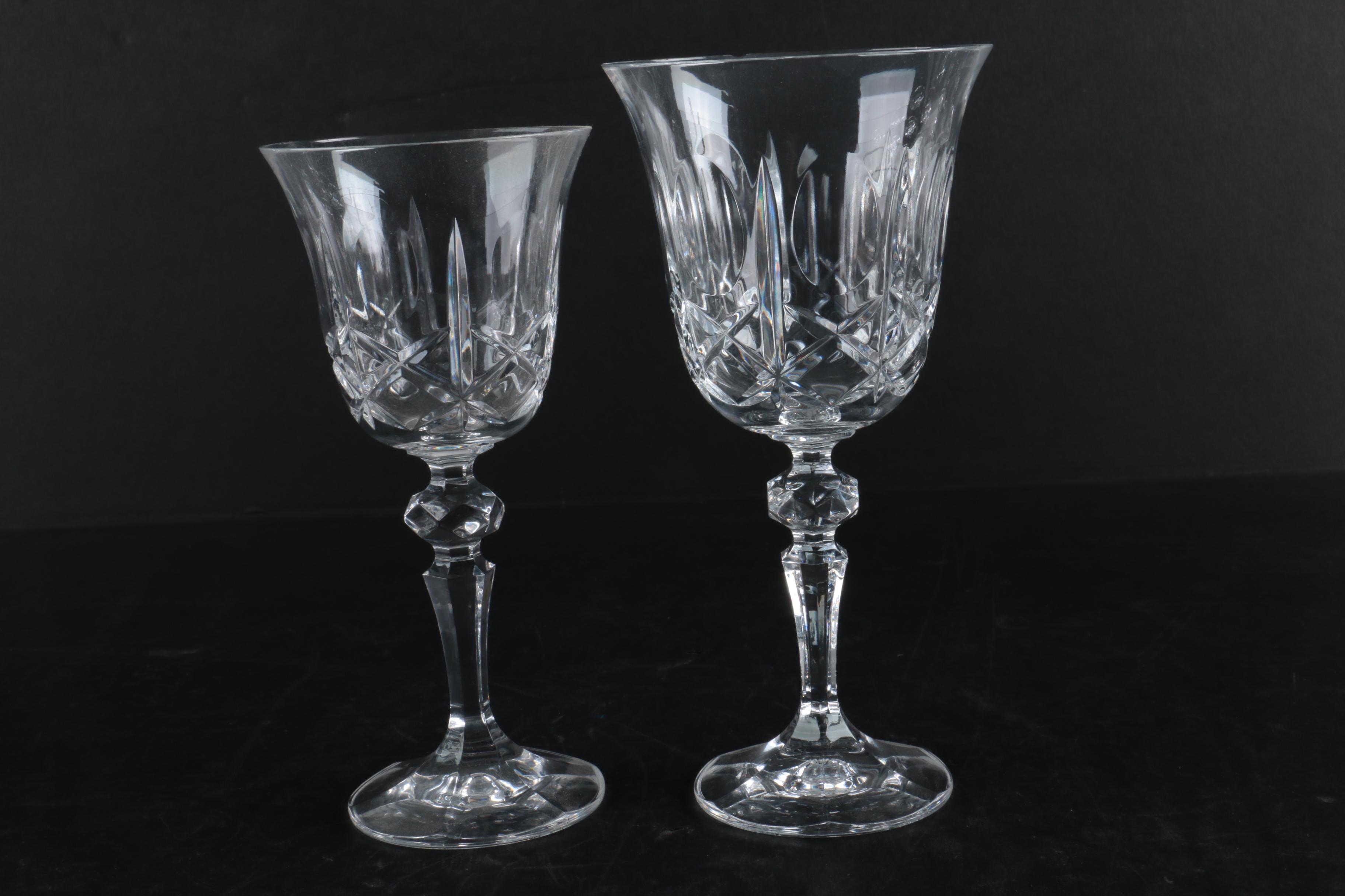 Collection of Bohemia Crystal Stemware