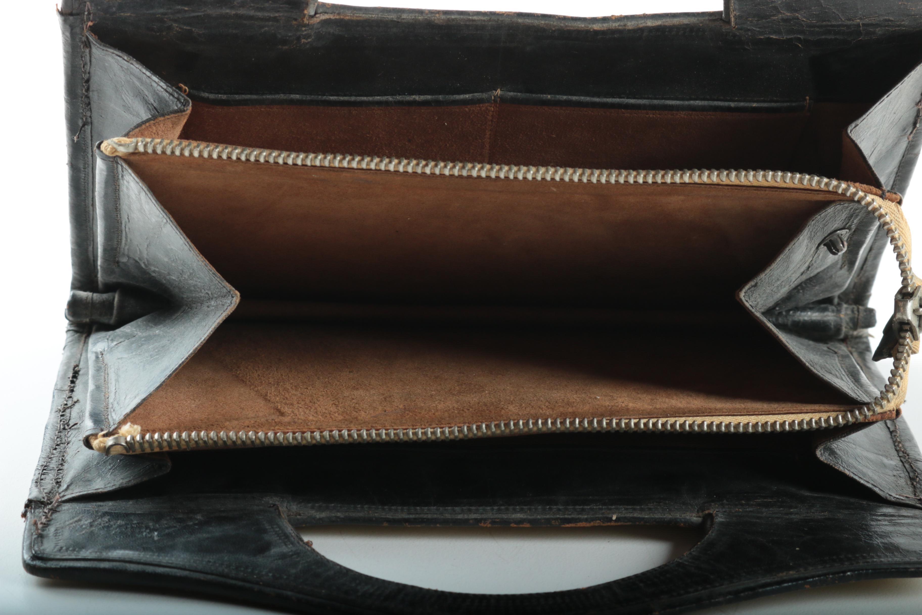 Vintage Indian Spectacled Cobra Skin Handbag