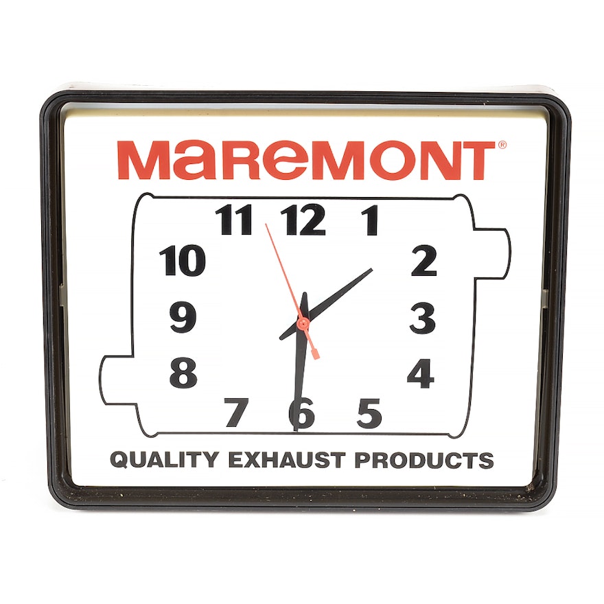 1994 "Maremont Exhaust Products" Light Up Wall Clock