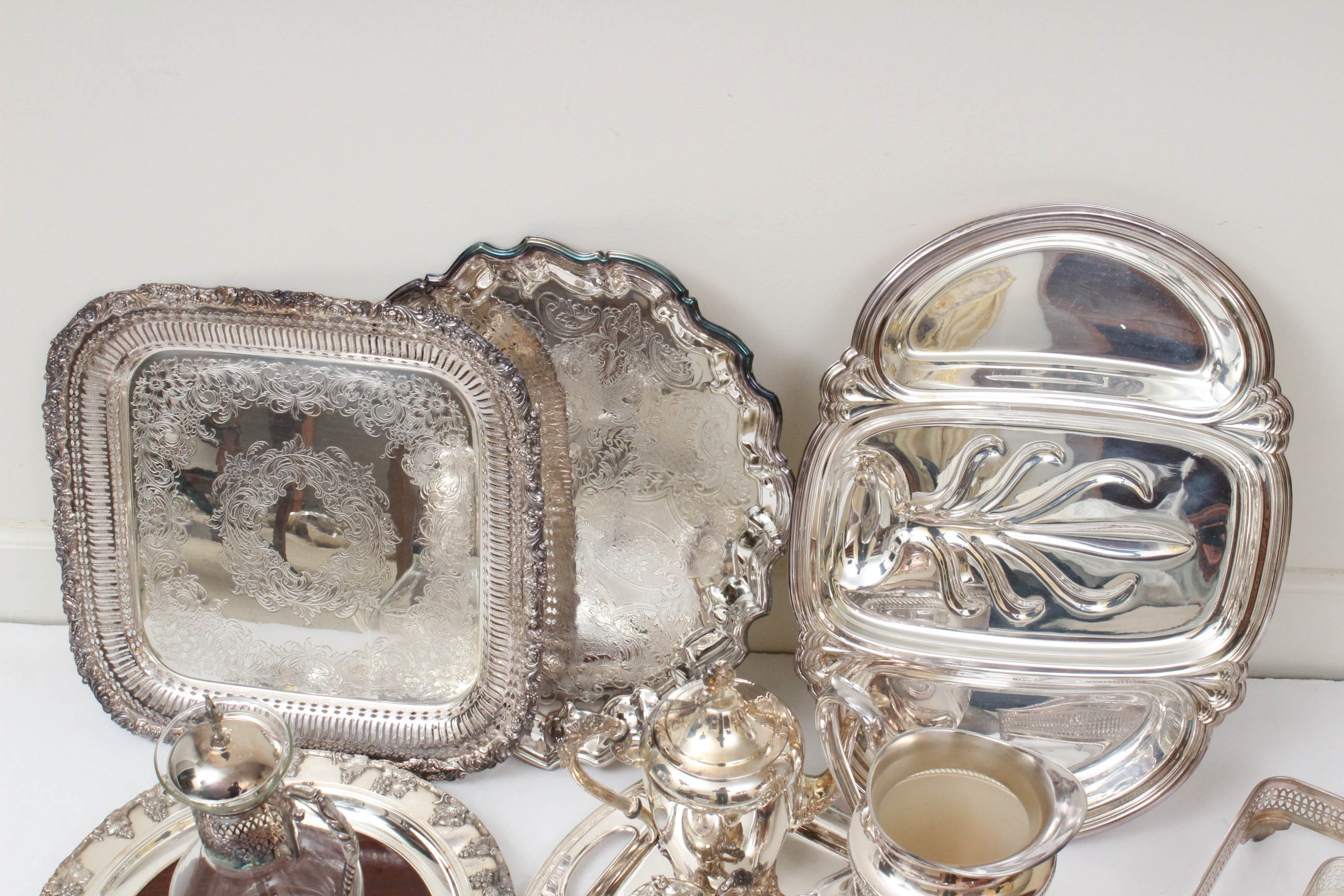 Vintage International Silver, Castlon, and Other Plated Silver Tableware