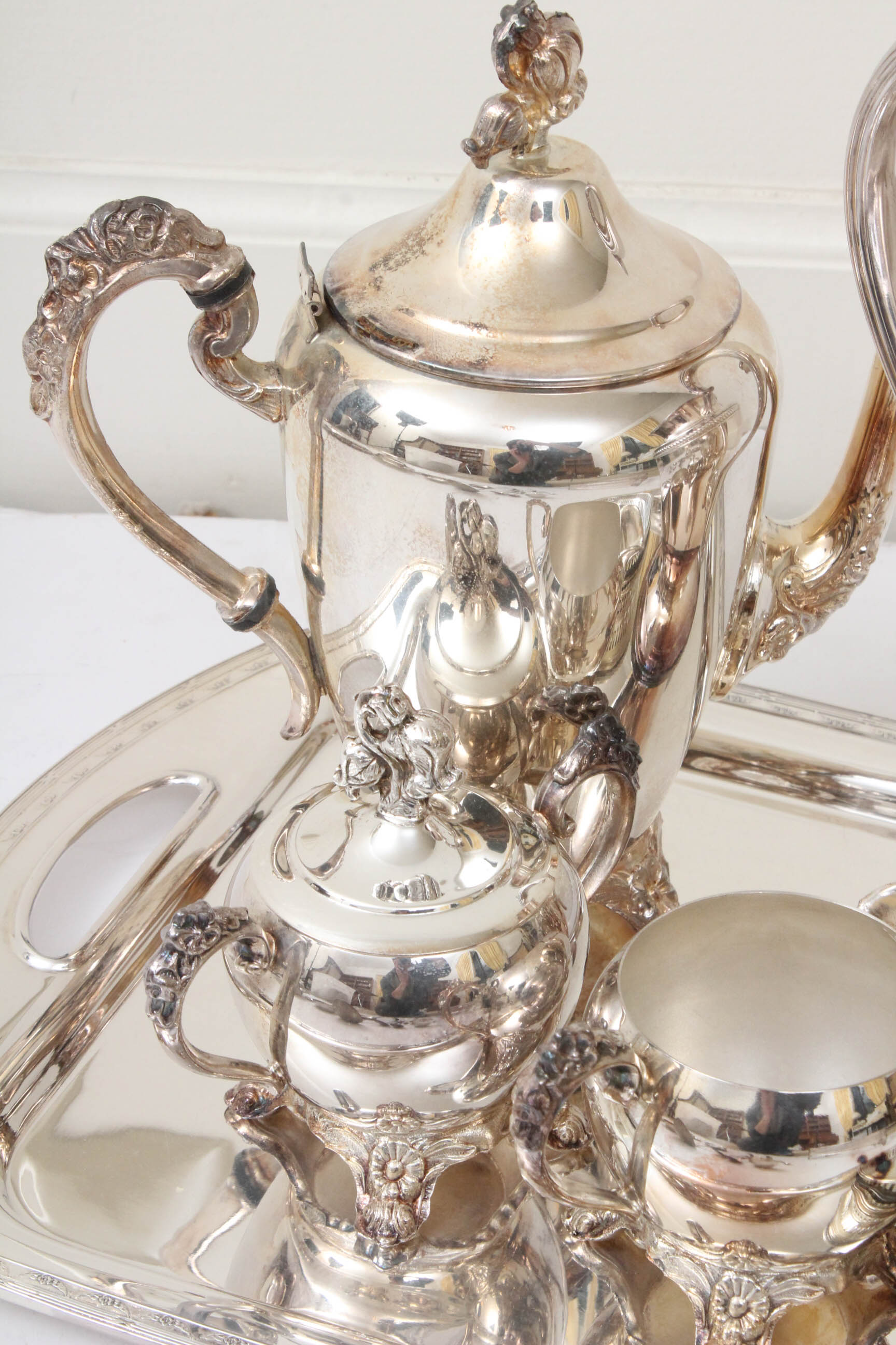 Vintage International Silver, Castlon, and Other Plated Silver Tableware