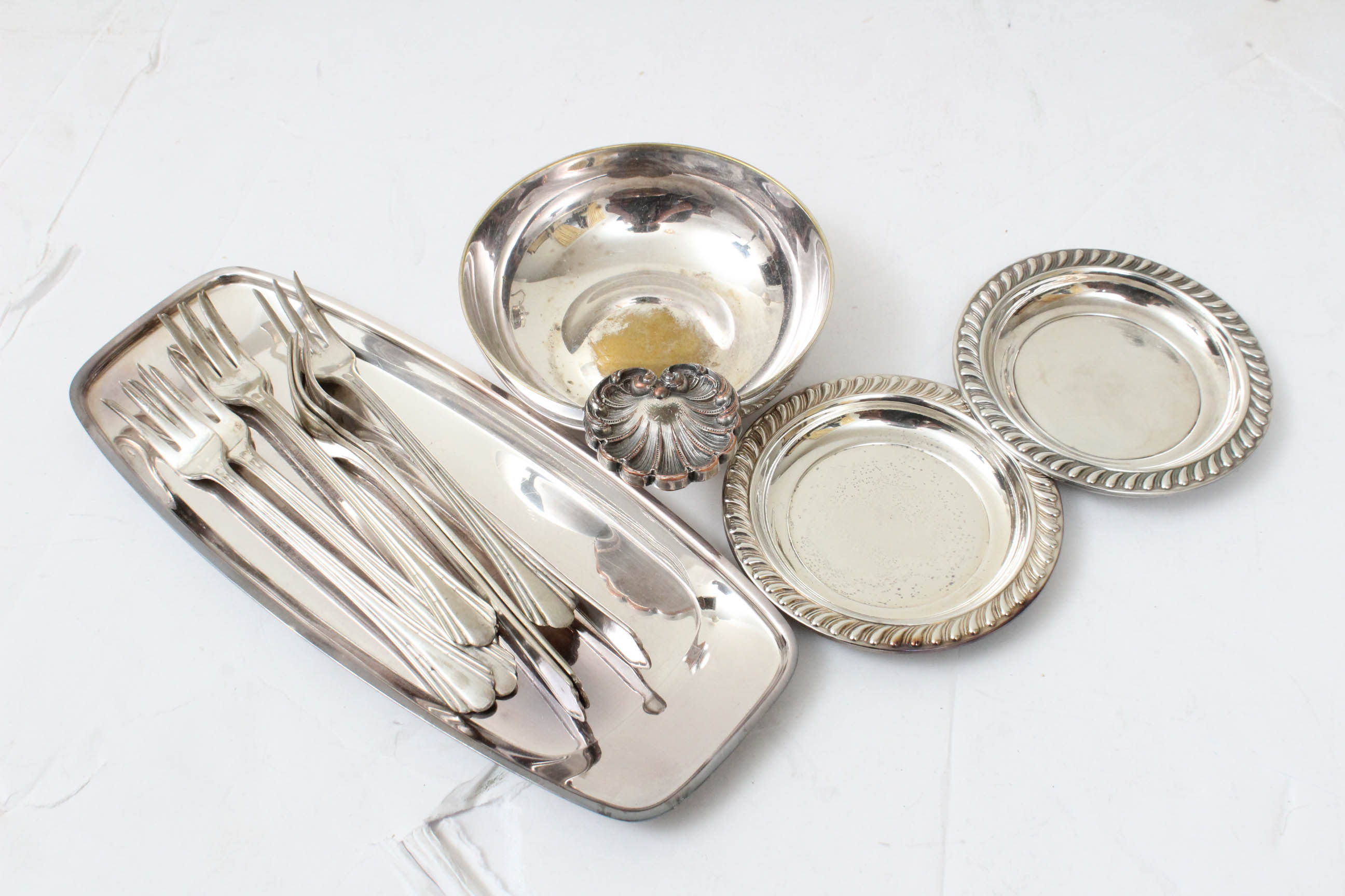 Vintage International Silver, Castlon, and Other Plated Silver Tableware
