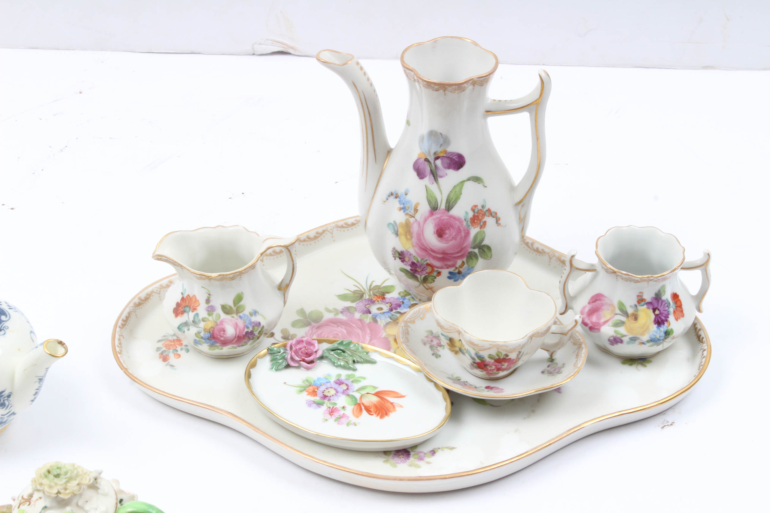 Miniture Porcelain Tea Sets Featuring Shelley, Healacraft, Crown Staffordshire
