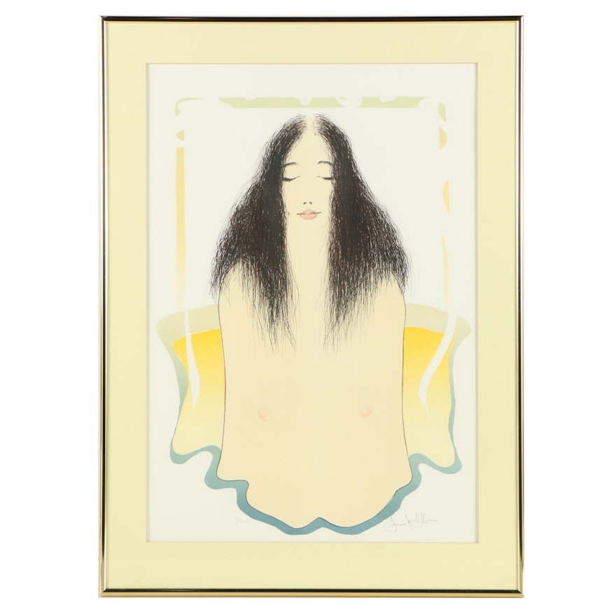 Frank Gallo Limited Edition Lithograph "Girl in My Bath"