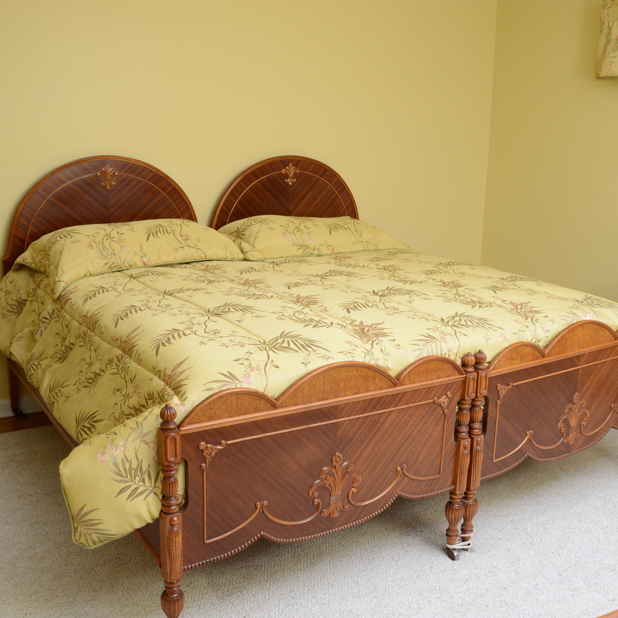 1940's Twin Bed Frames with King Mattress