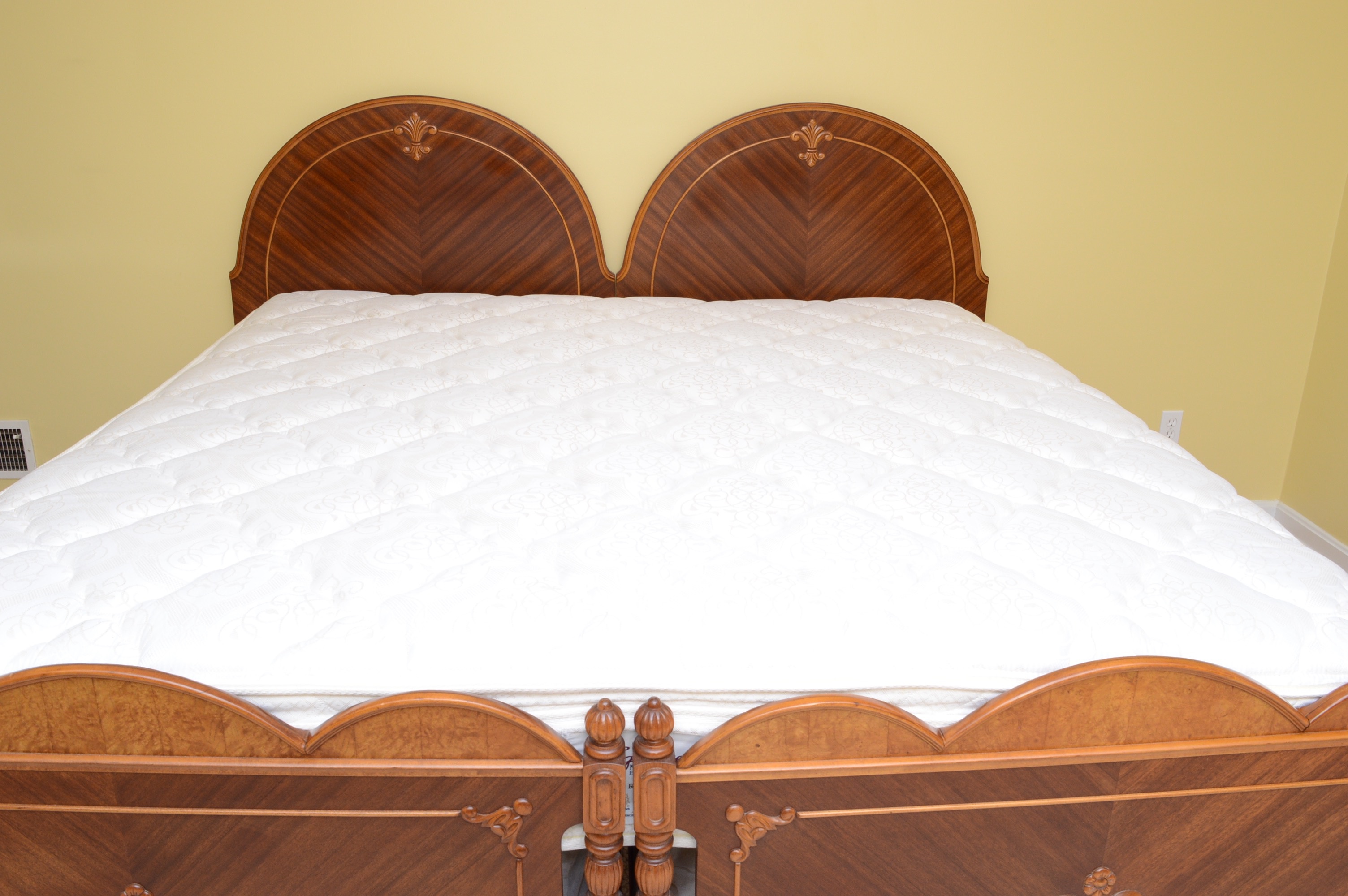 1940's Twin Bed Frames with King Mattress