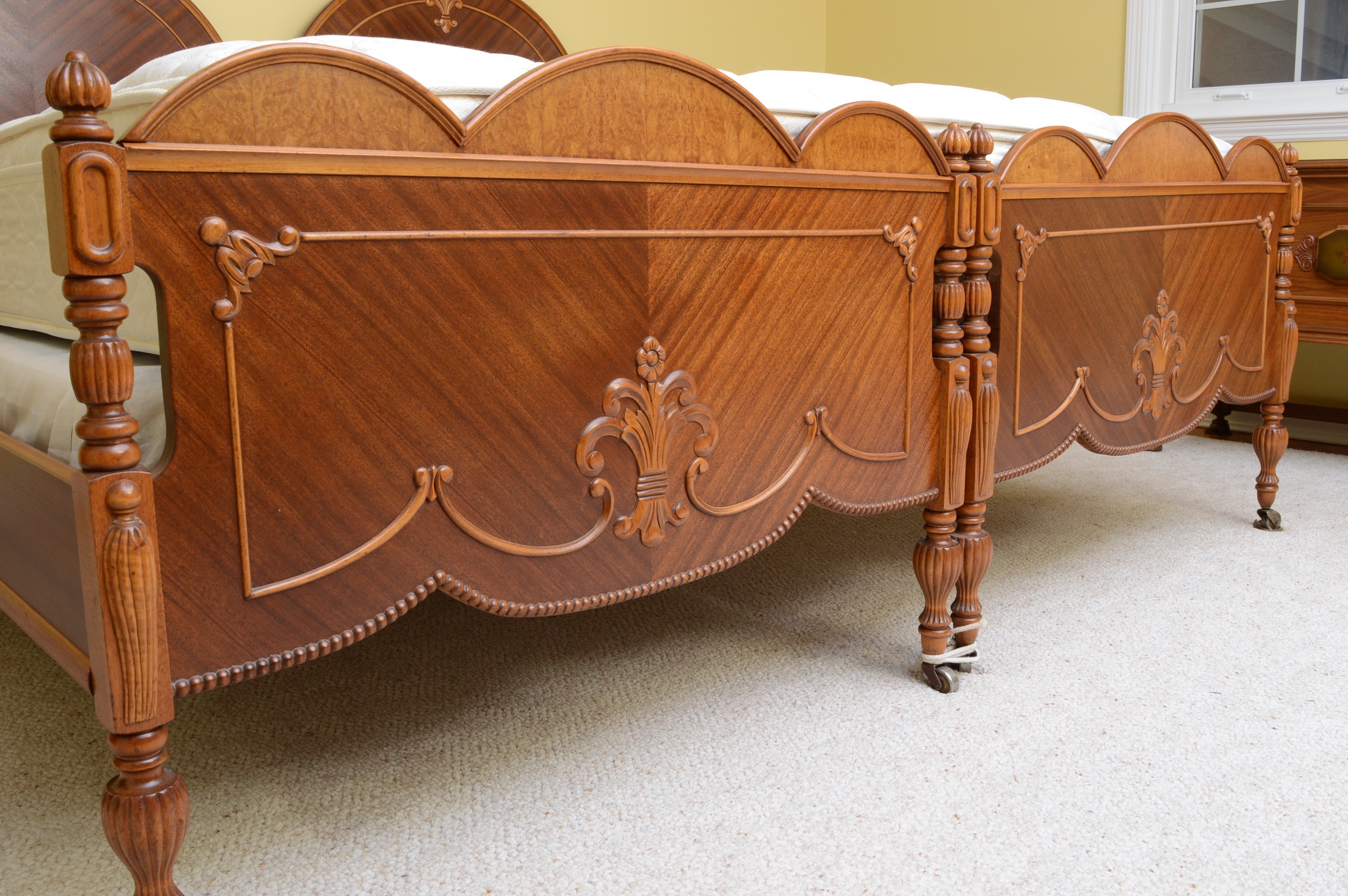 1940's Twin Bed Frames with King Mattress