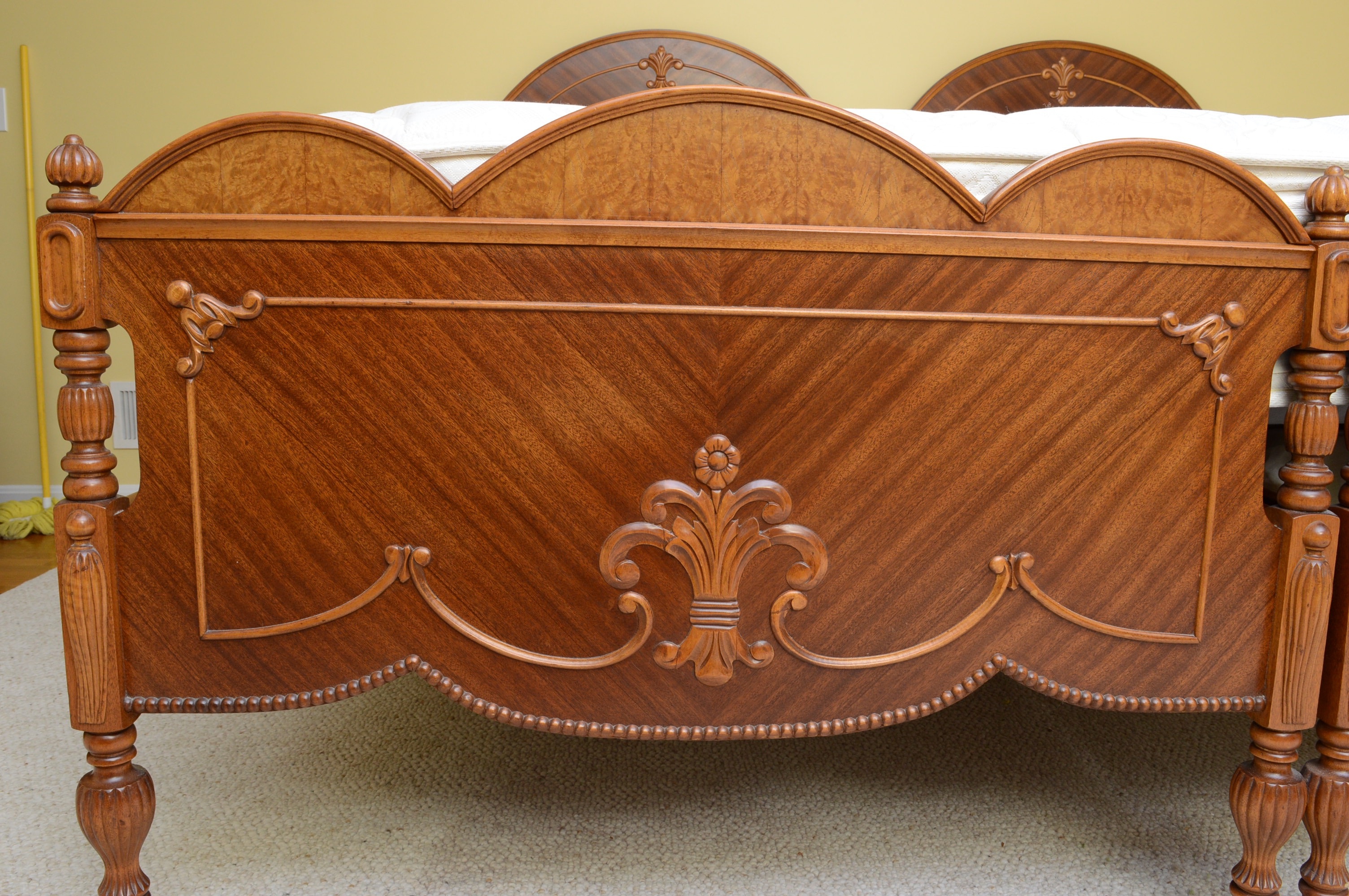 1940's Twin Bed Frames with King Mattress