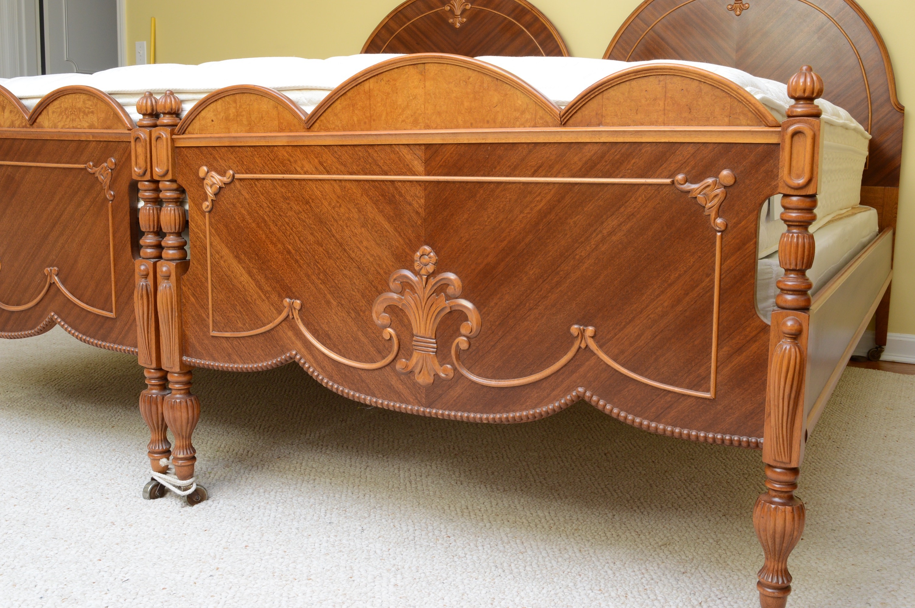 1940's Twin Bed Frames with King Mattress