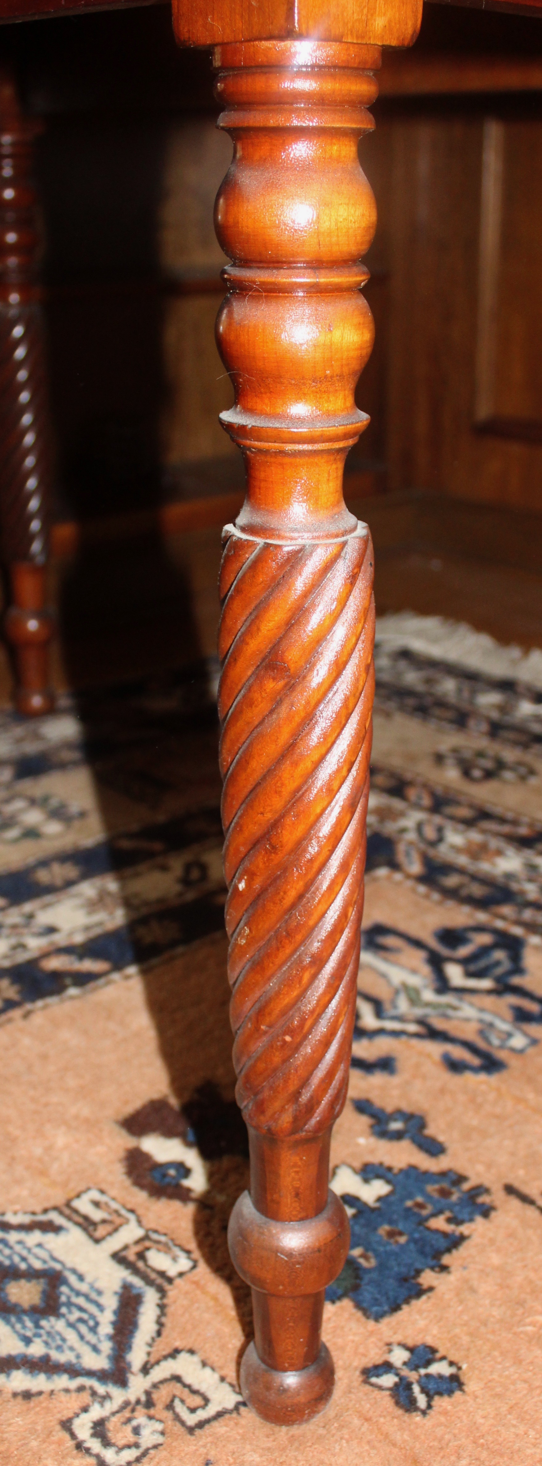 Antique Cherry Wood Drop Leaf Dining Table
