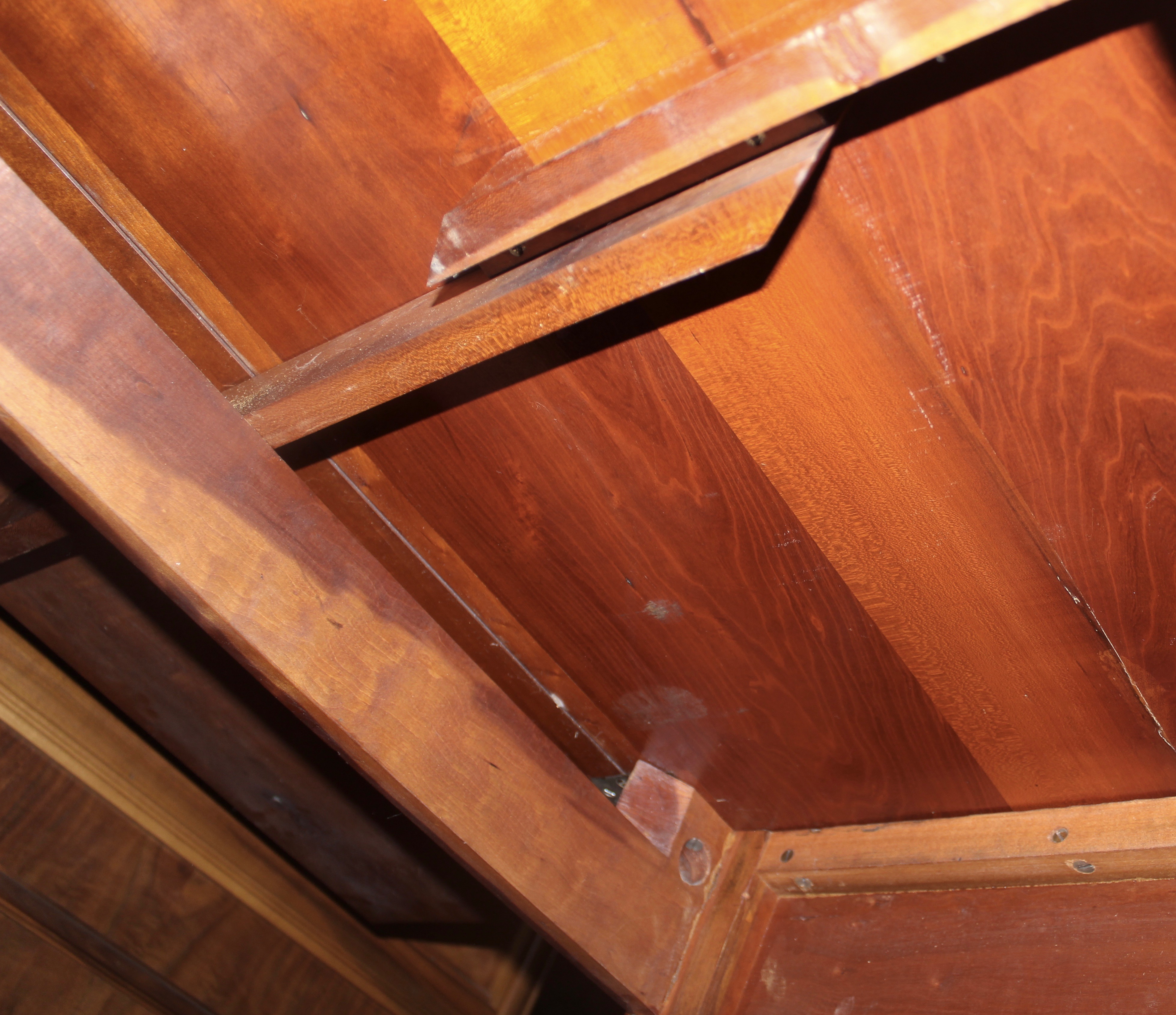 Antique Cherry Wood Drop Leaf Dining Table