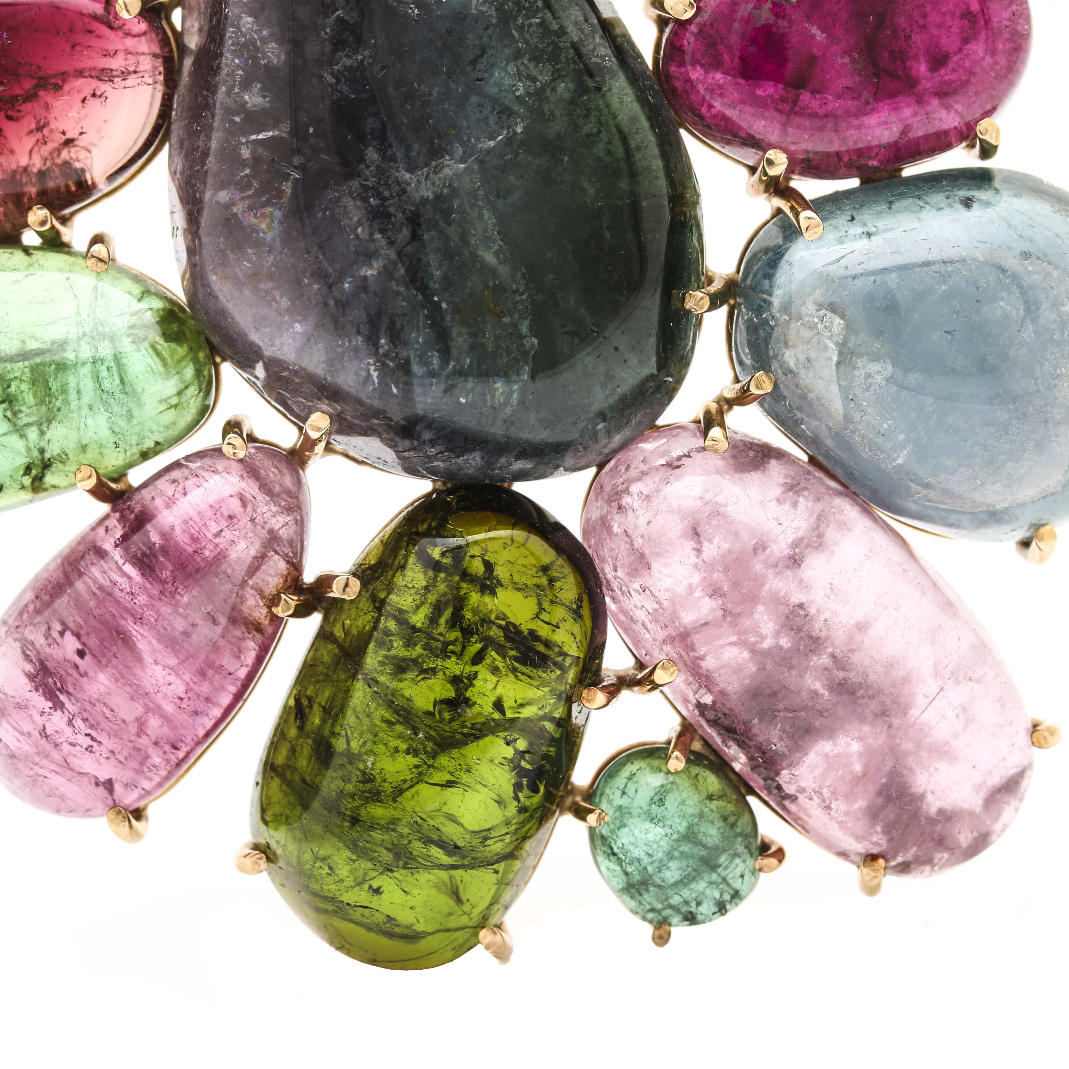 14K Yellow Gold Tourmaline Pendant