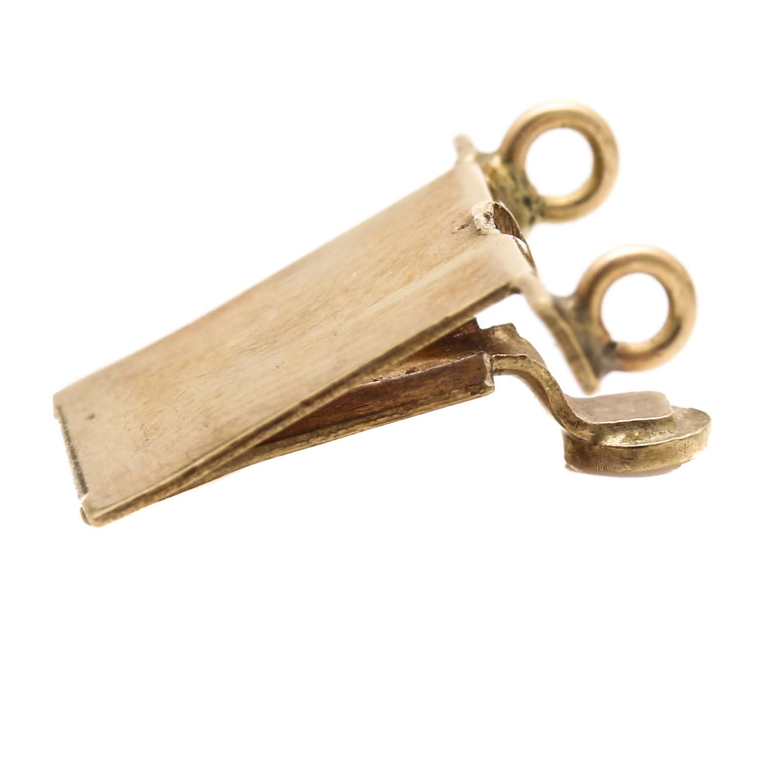 14K Yellow Gold Gemstone Detached Box Clasp Including Aquamarine