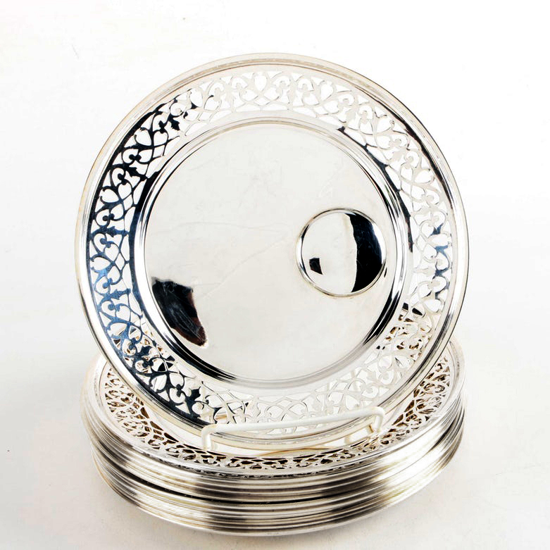 Frank M. Whiting & Co. Sterling Silver Luncheon Plates