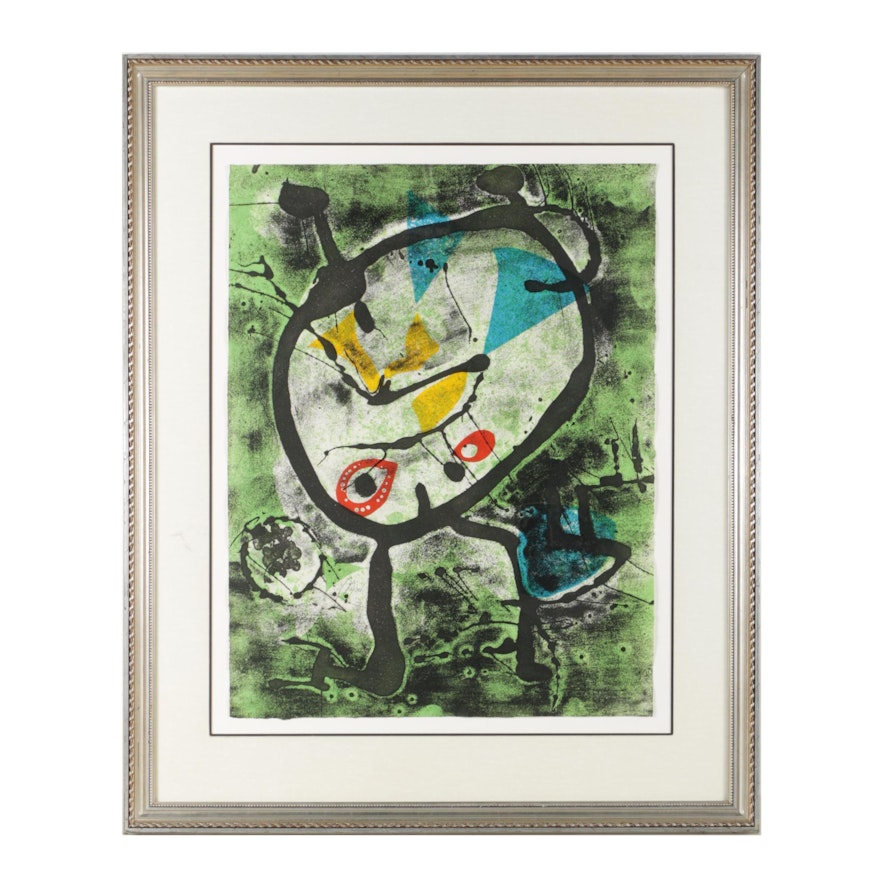 Joan Miró Aquatint Etching Print "Grans Rupestres II"