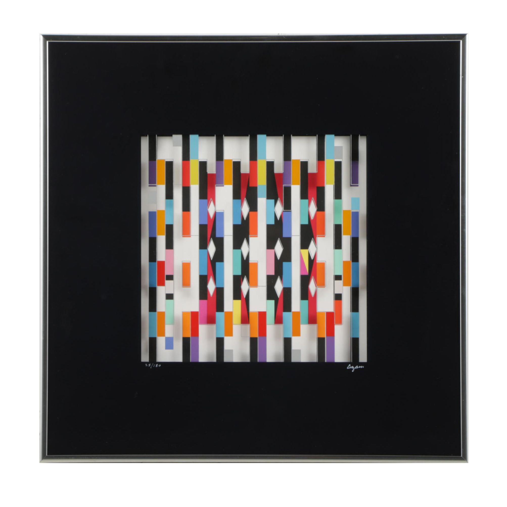 Yaacov Agam Multidimensional Serigraph "Interspaceograph"