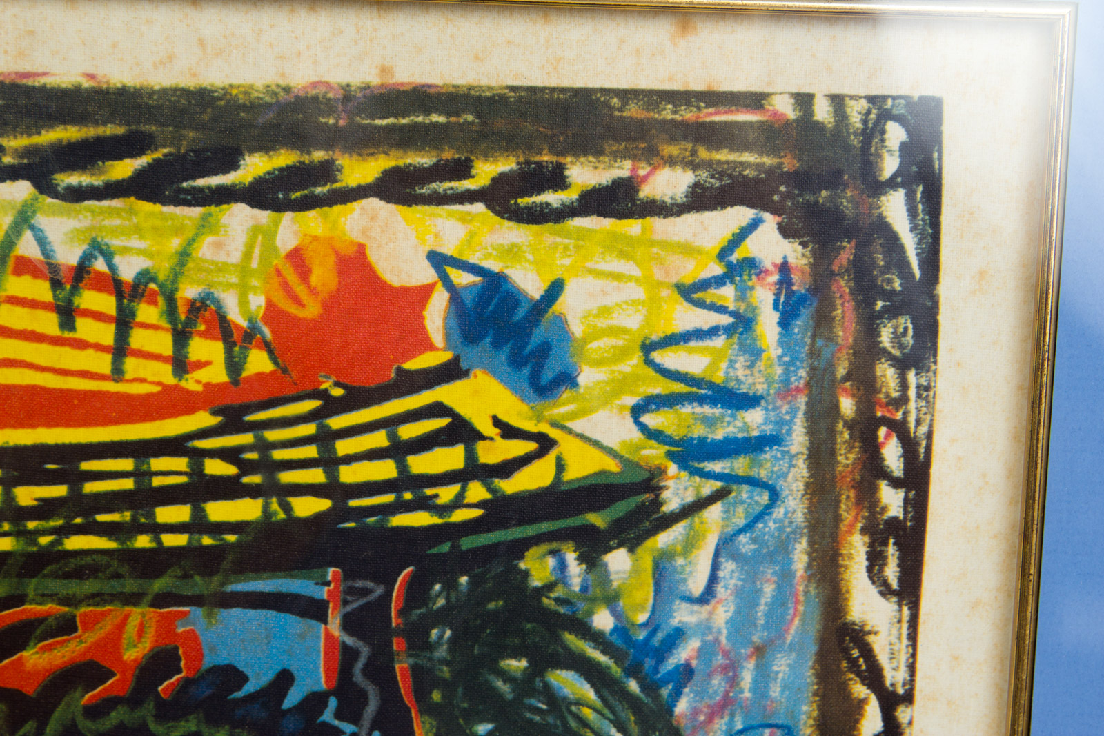 Offset Lithograph After Picasso "Woman In A Hat With Pompoms and Printed Blouse"