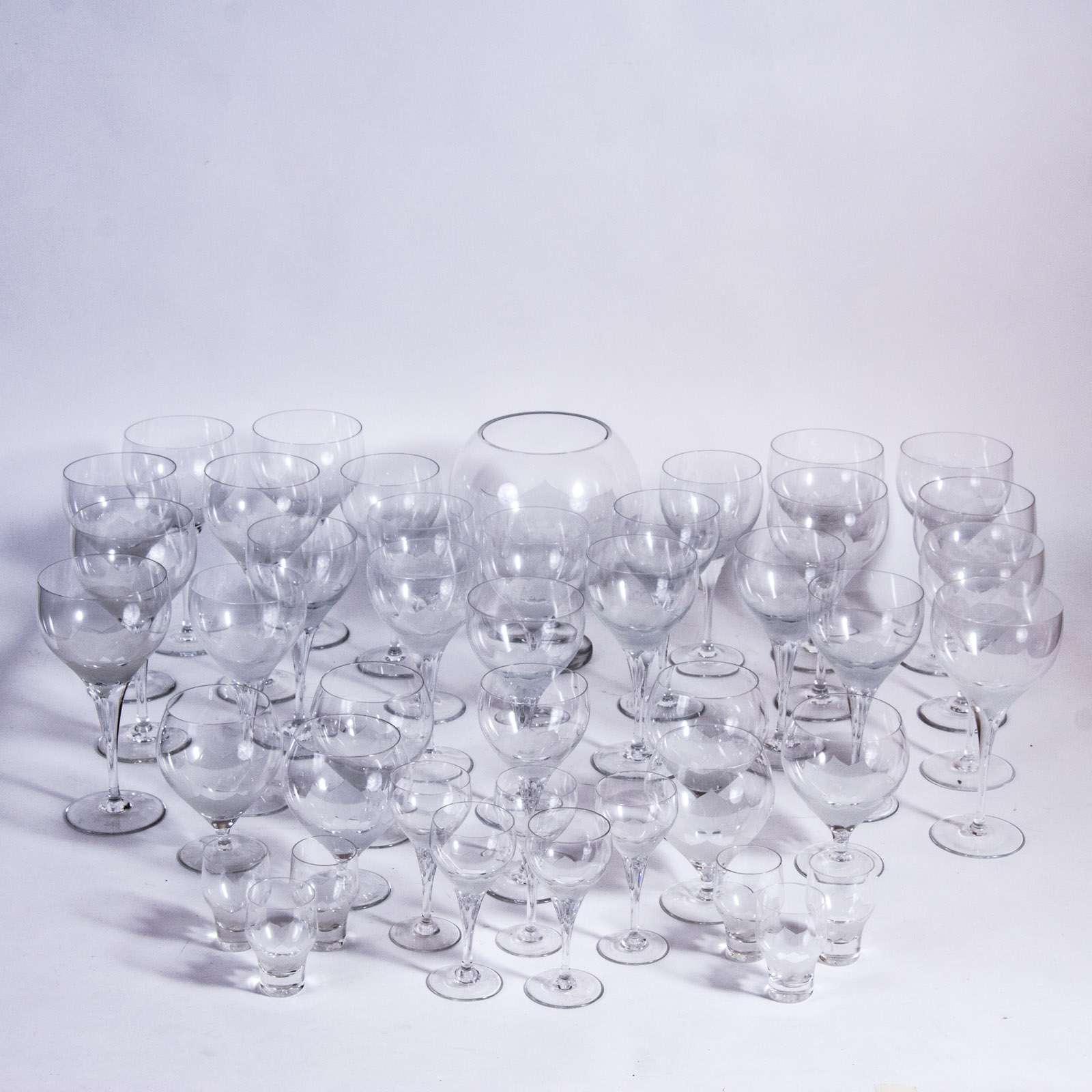 Assortment of Rosenthal "Lotus" Crystal Glassware