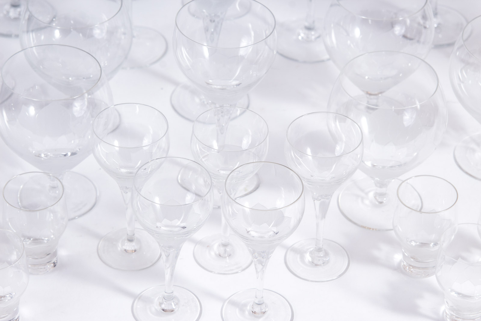 Assortment of Rosenthal "Lotus" Crystal Glassware