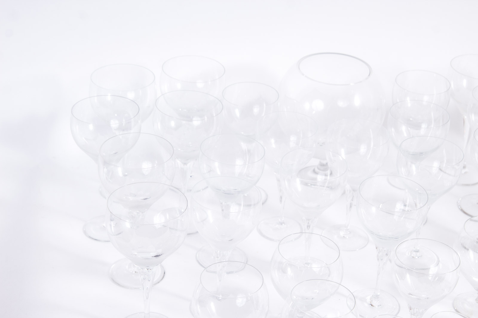 Assortment of Rosenthal "Lotus" Crystal Glassware