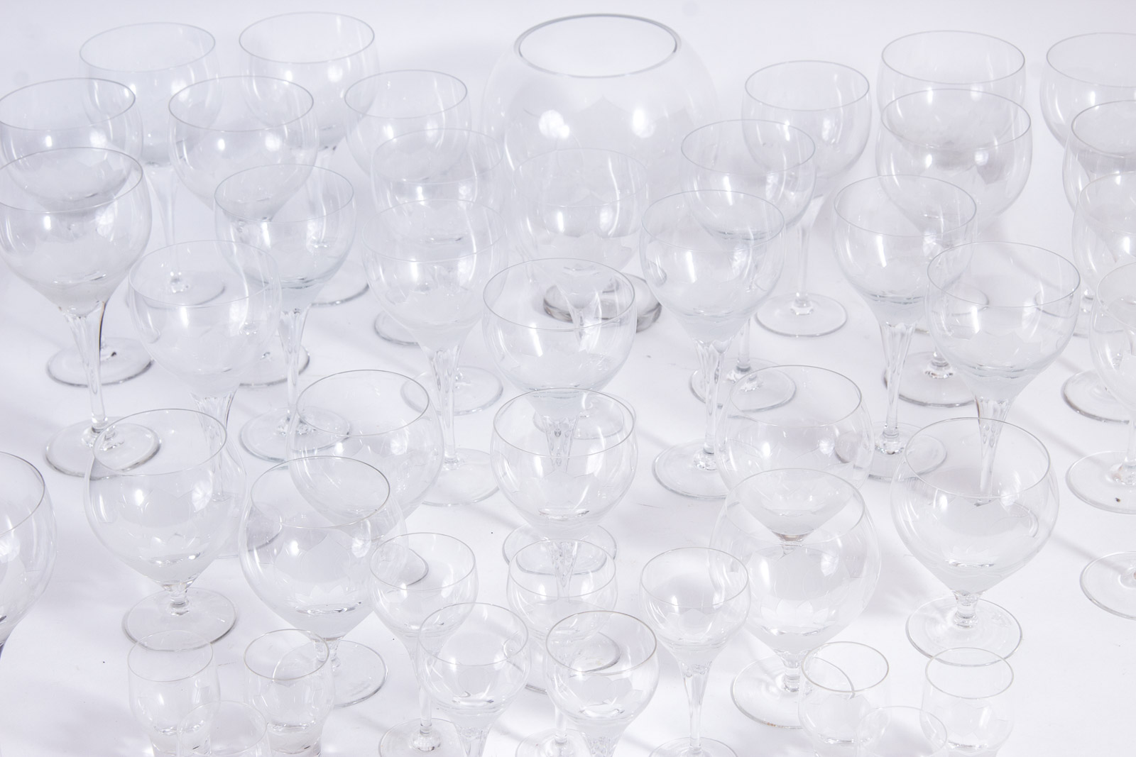 Assortment of Rosenthal "Lotus" Crystal Glassware