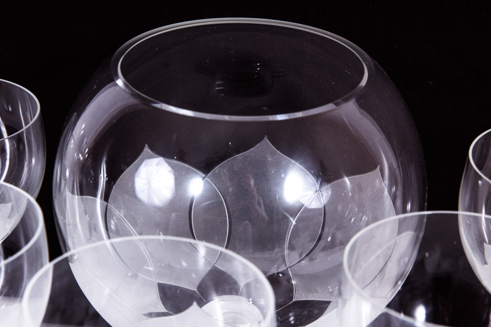 Assortment of Rosenthal "Lotus" Crystal Glassware