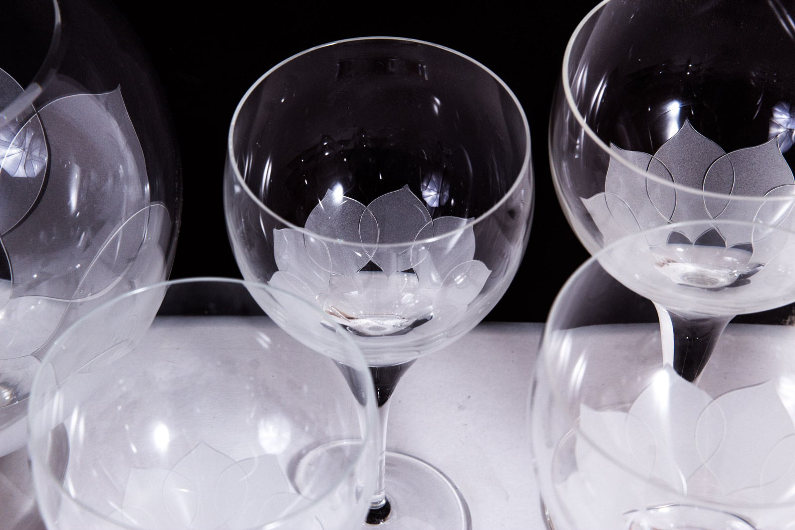 Assortment of Rosenthal "Lotus" Crystal Glassware