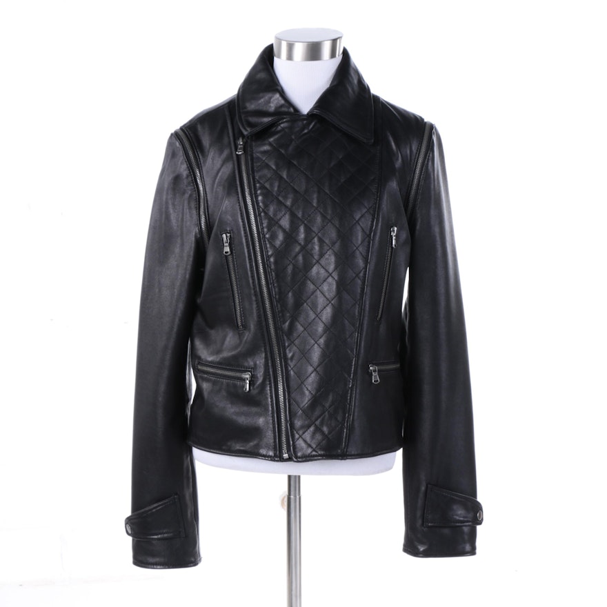 Women's Bagatelle City Black Leather Biker Jacket