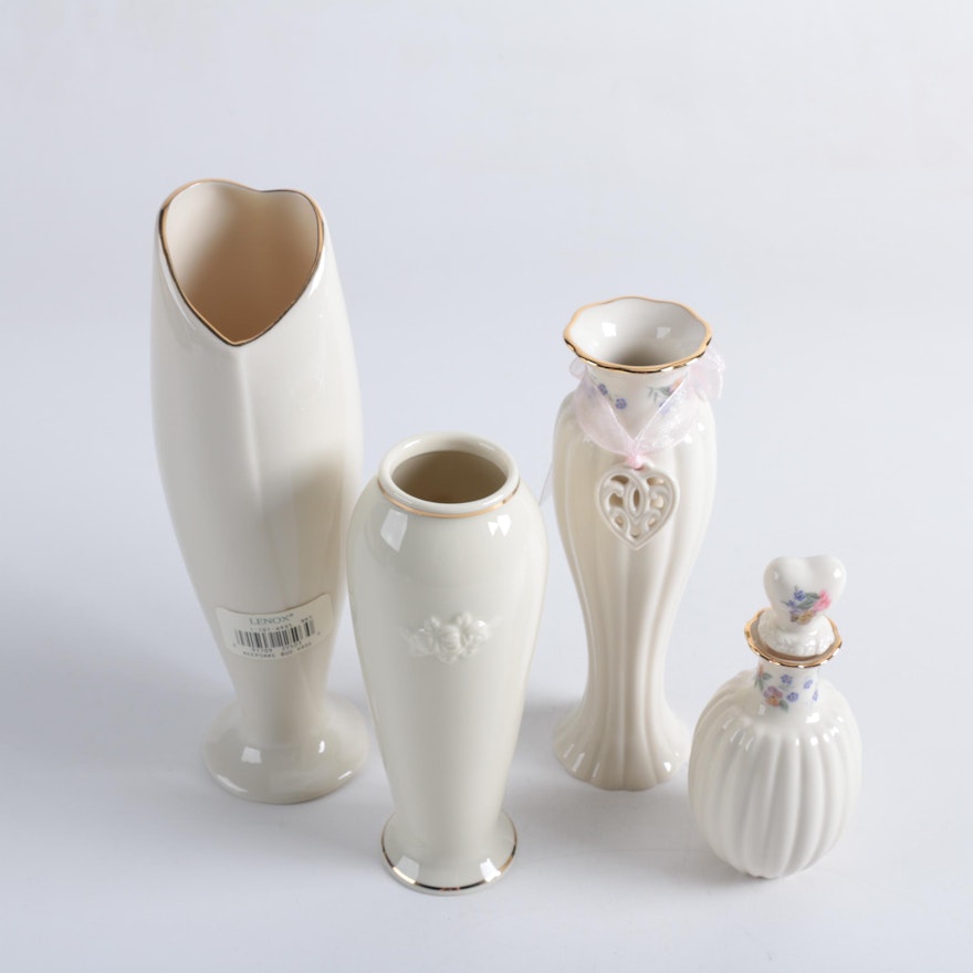 Lenox Floral Motif  Porcelain Vases