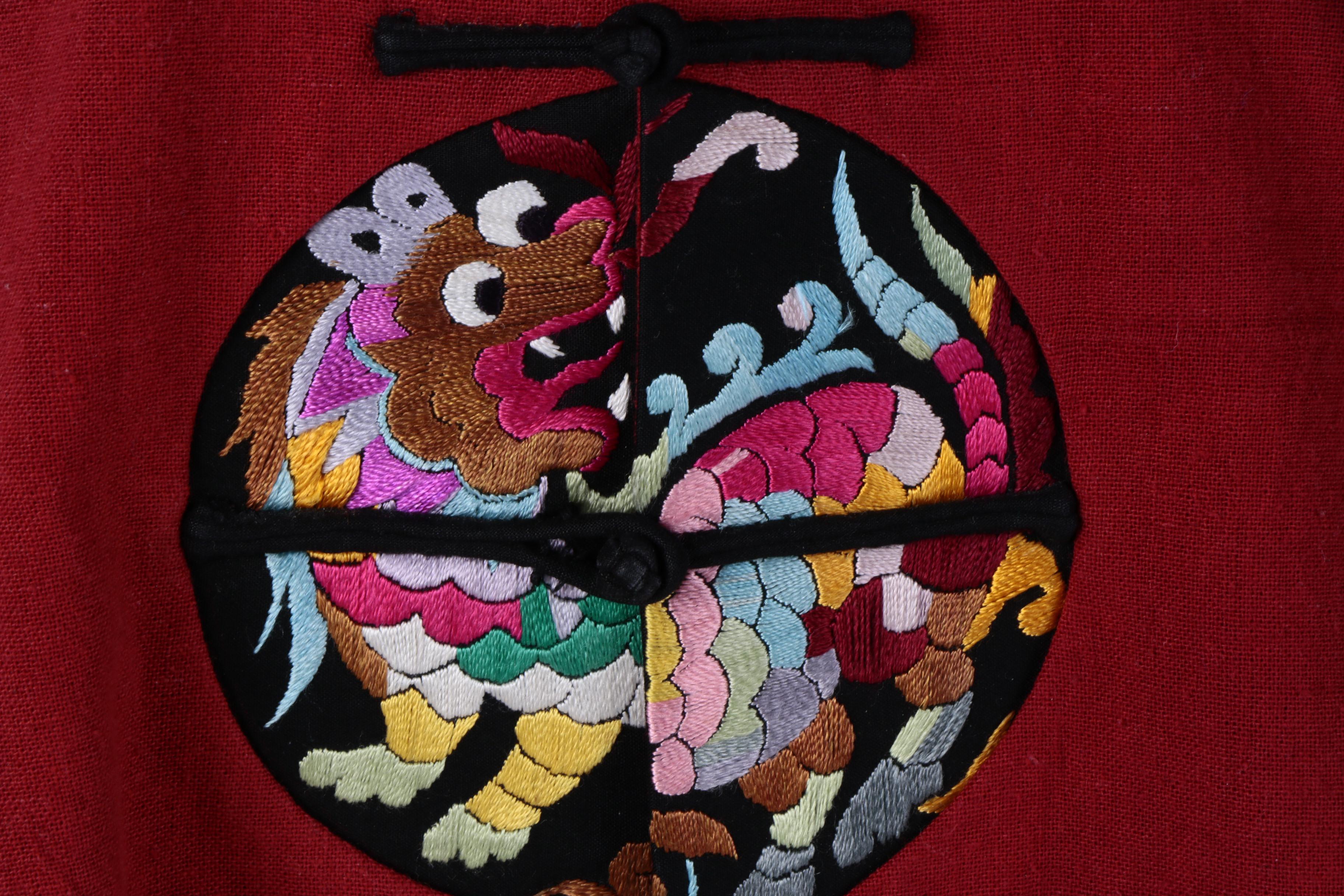 Chinese Style Jacket with Mandarin Collar