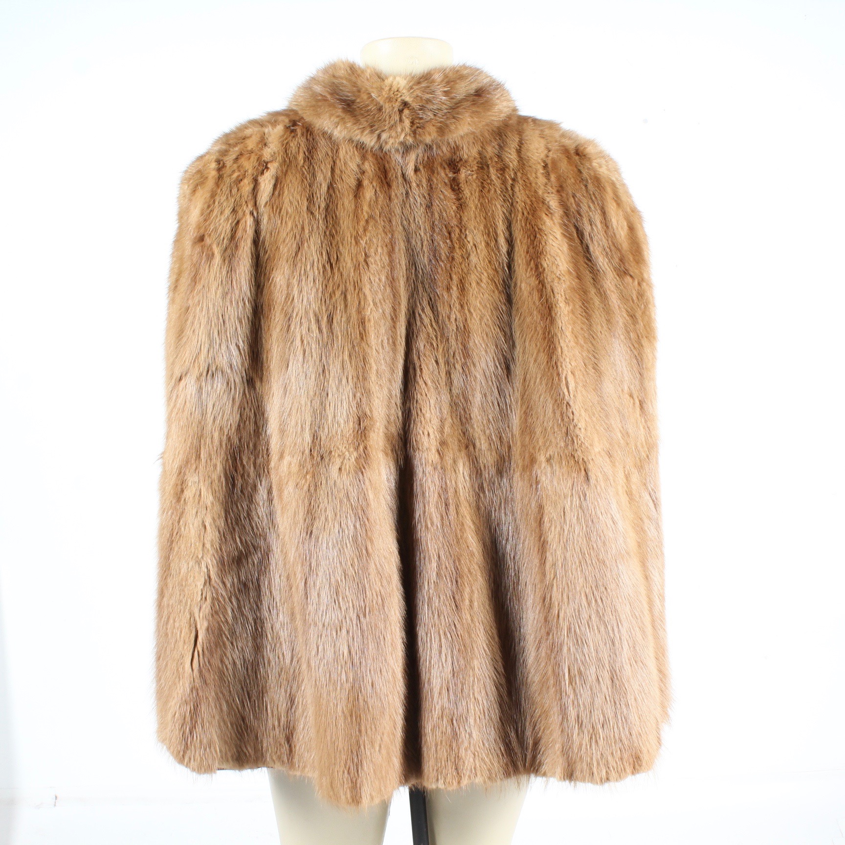 Vintage Dyed Muskrat Fur Cape From Livingston's