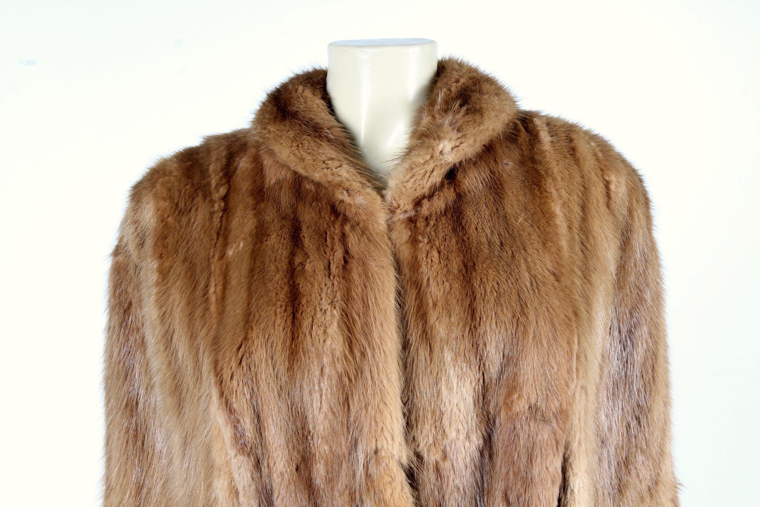 Vintage Dyed Muskrat Fur Cape From Livingston's