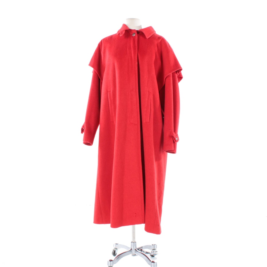 Women's Vintage Steinbock Red Wool Overcoat