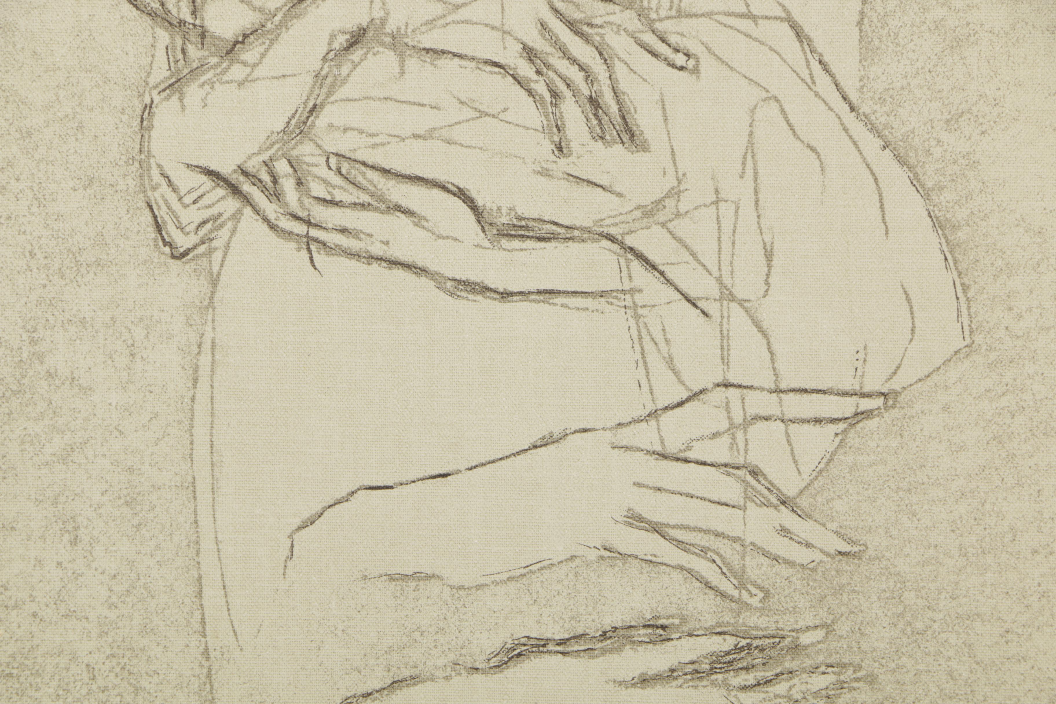 Acrylic Copy Painting on Canvas after Pablo Picasso "Mother and Child"