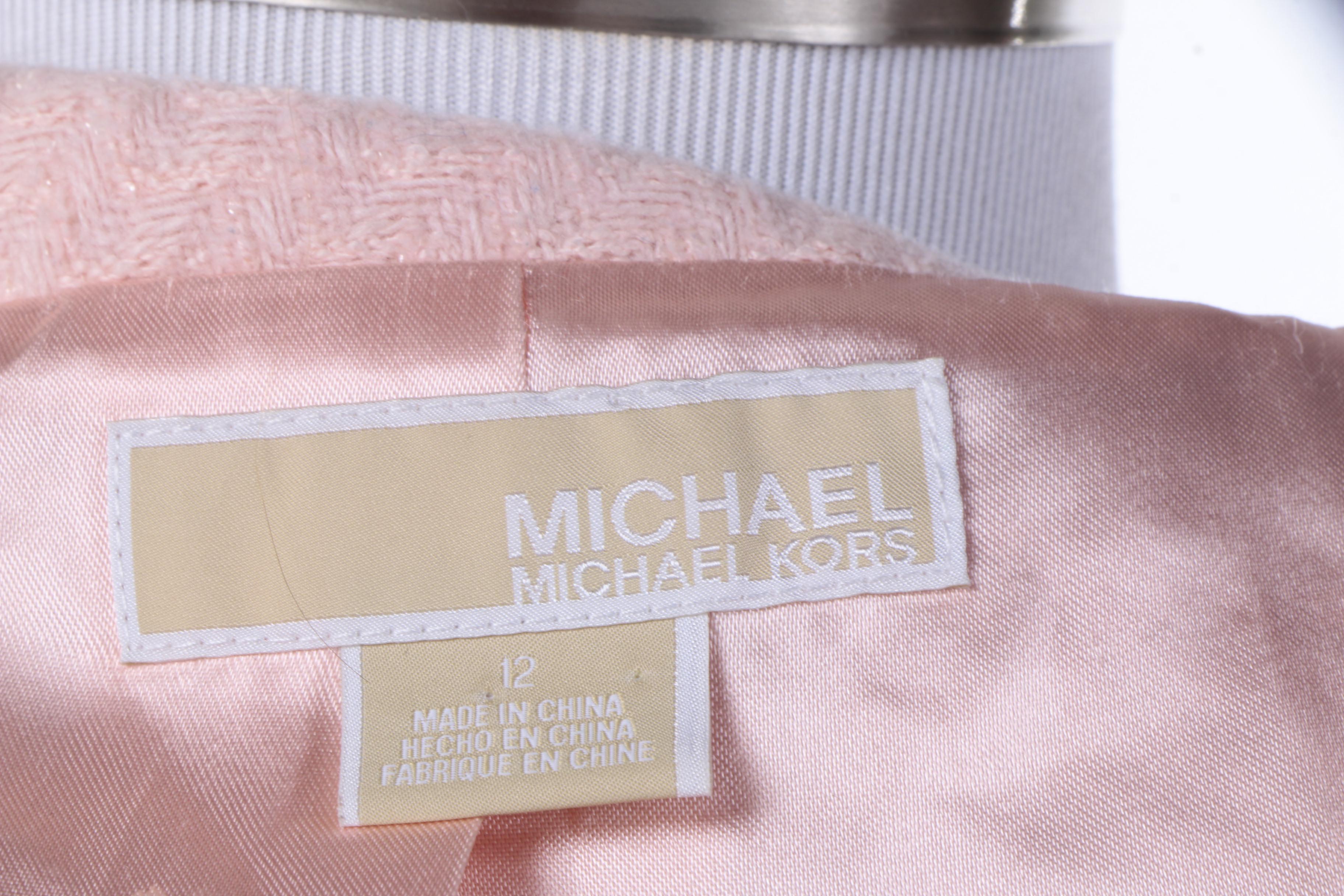 MICHAEL Michael Kors Pink Wool Blend Blazer