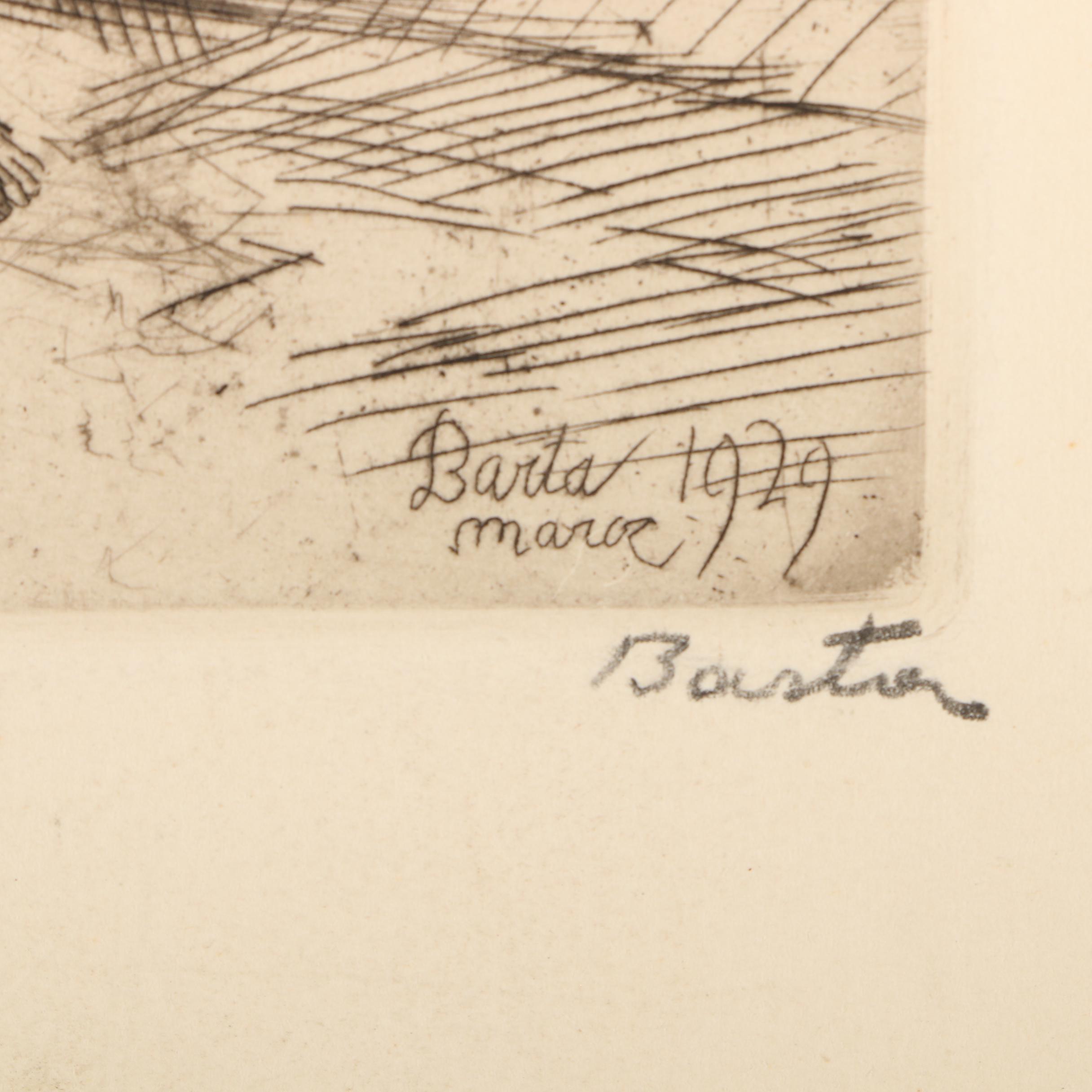 Vintage Barta Limited Edition Etching "Maroc"