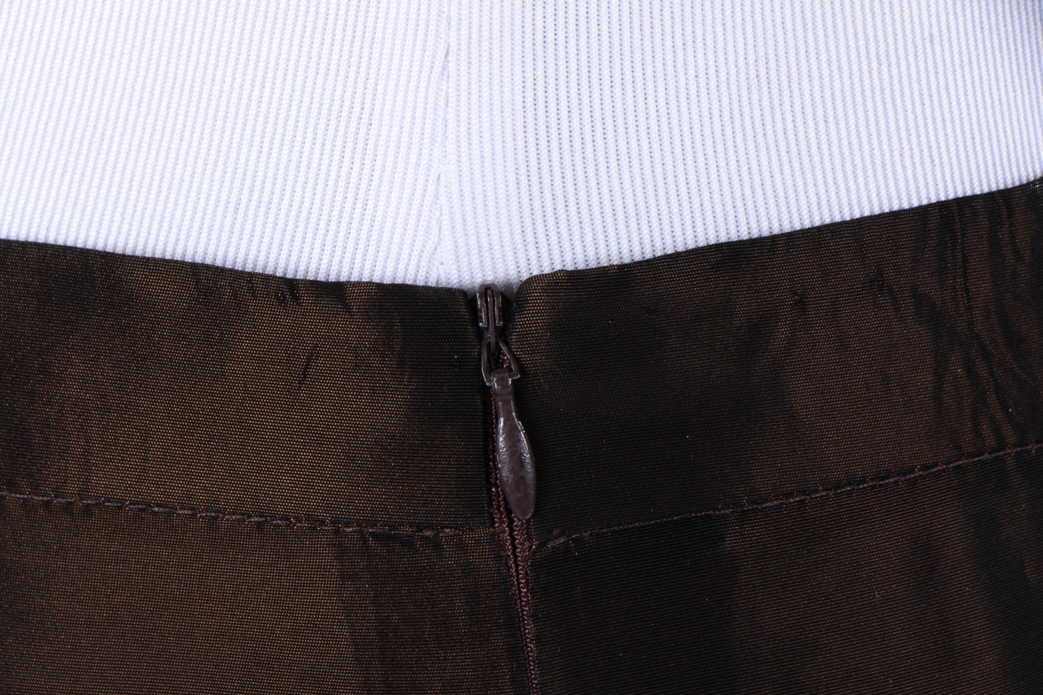 Belgium Brown Silk Skirt