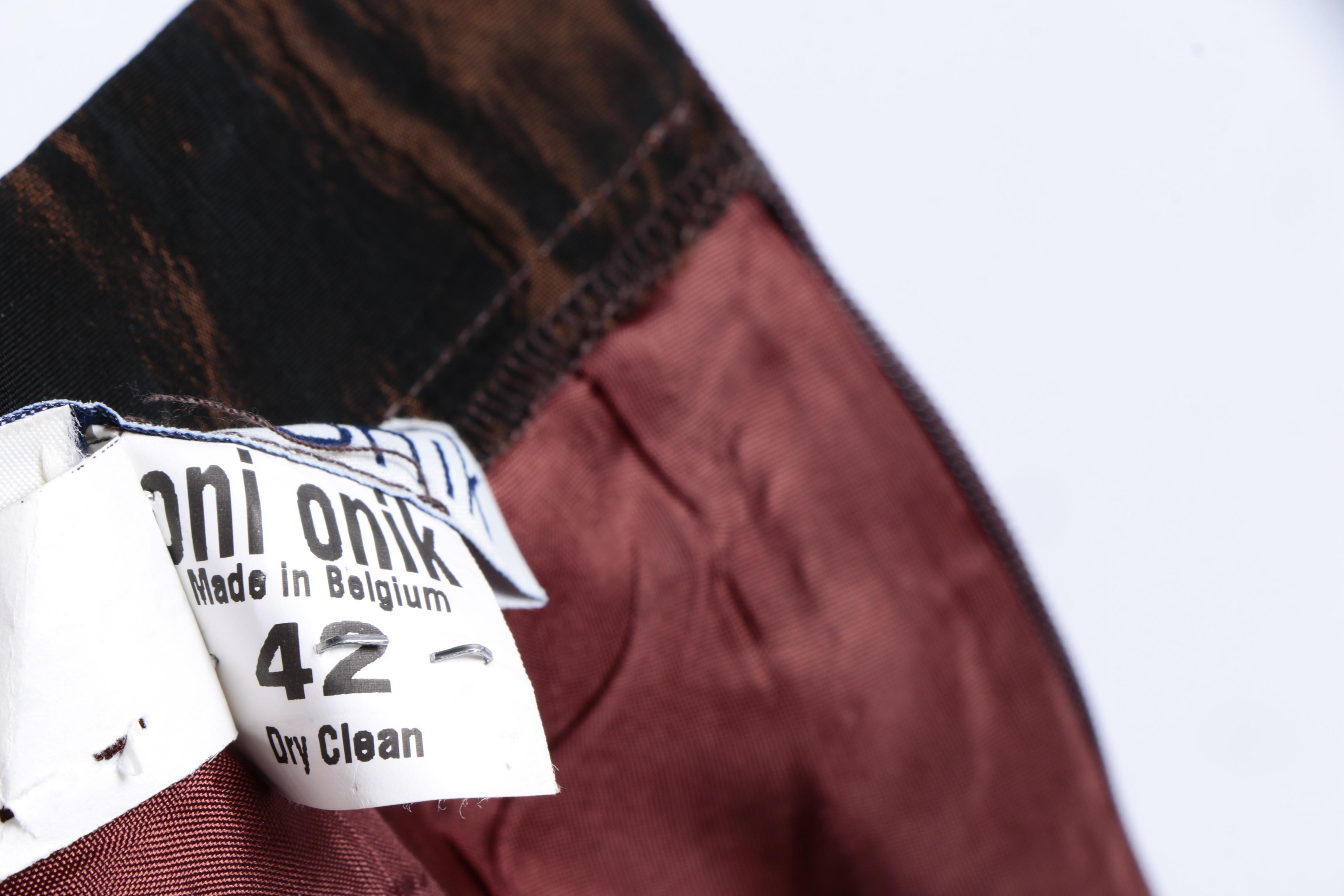 Belgium Brown Silk Skirt