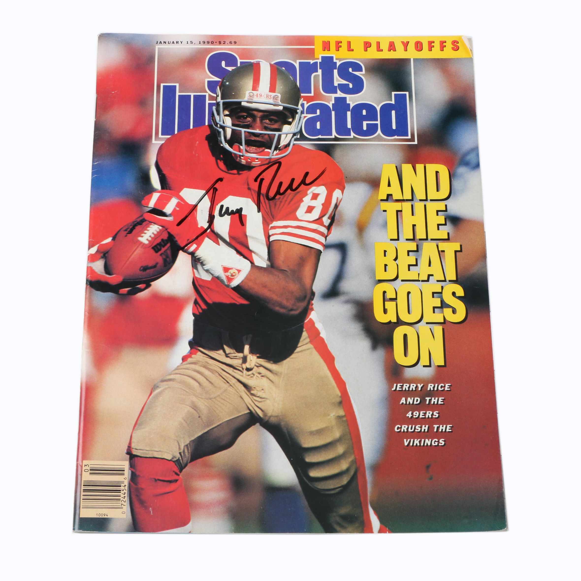 Jerry Rice Autographed January 15, 1990 "Sports Illustrated" Magazine