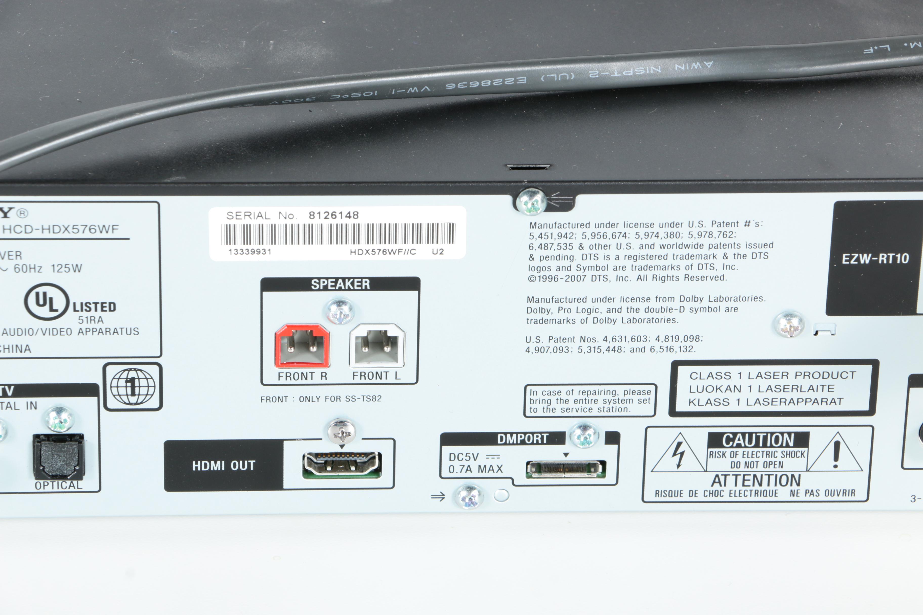 Sony Bravia Theater DAV-HDX576WF