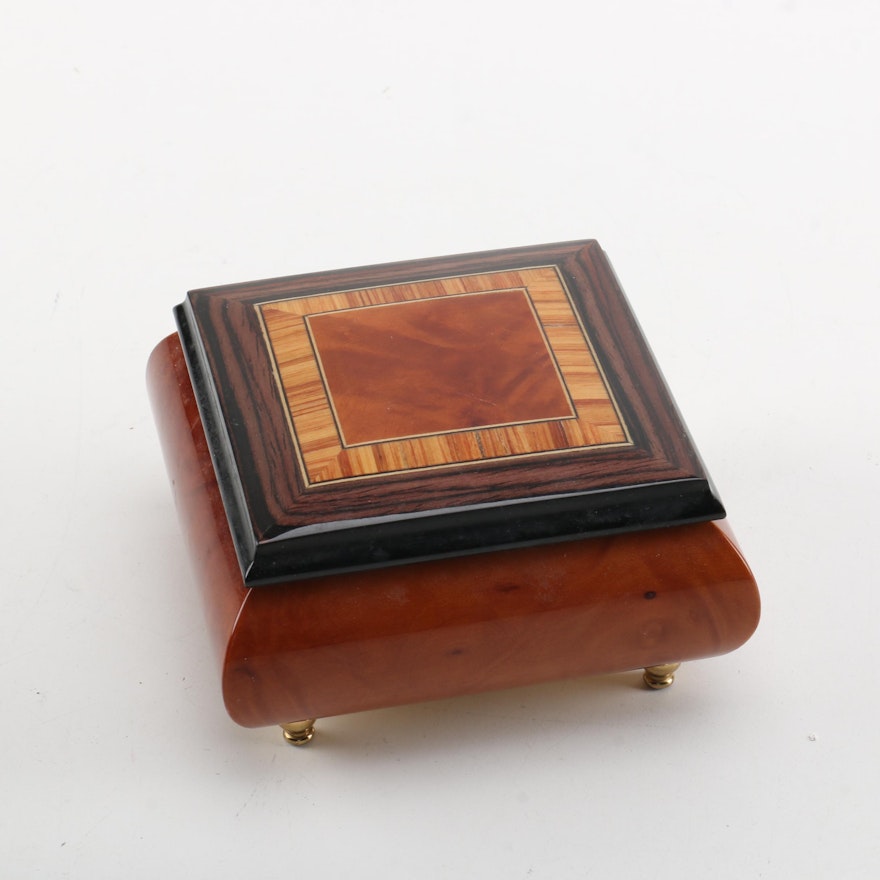 Italian Wood Inlay Music Box